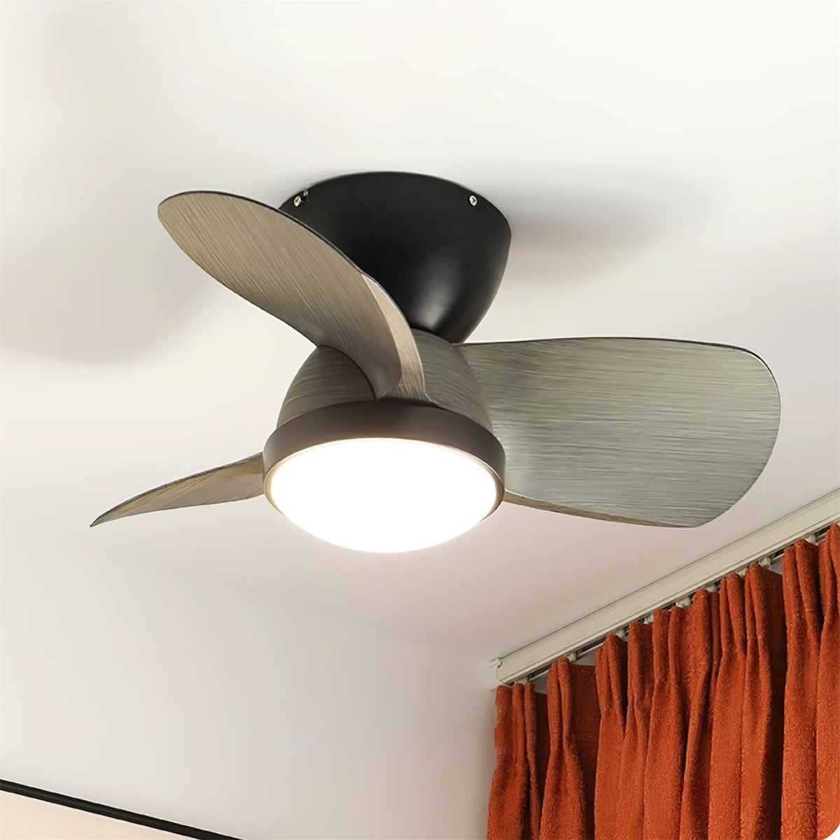 Rinerel ventilador de techo con luz moderno de madera