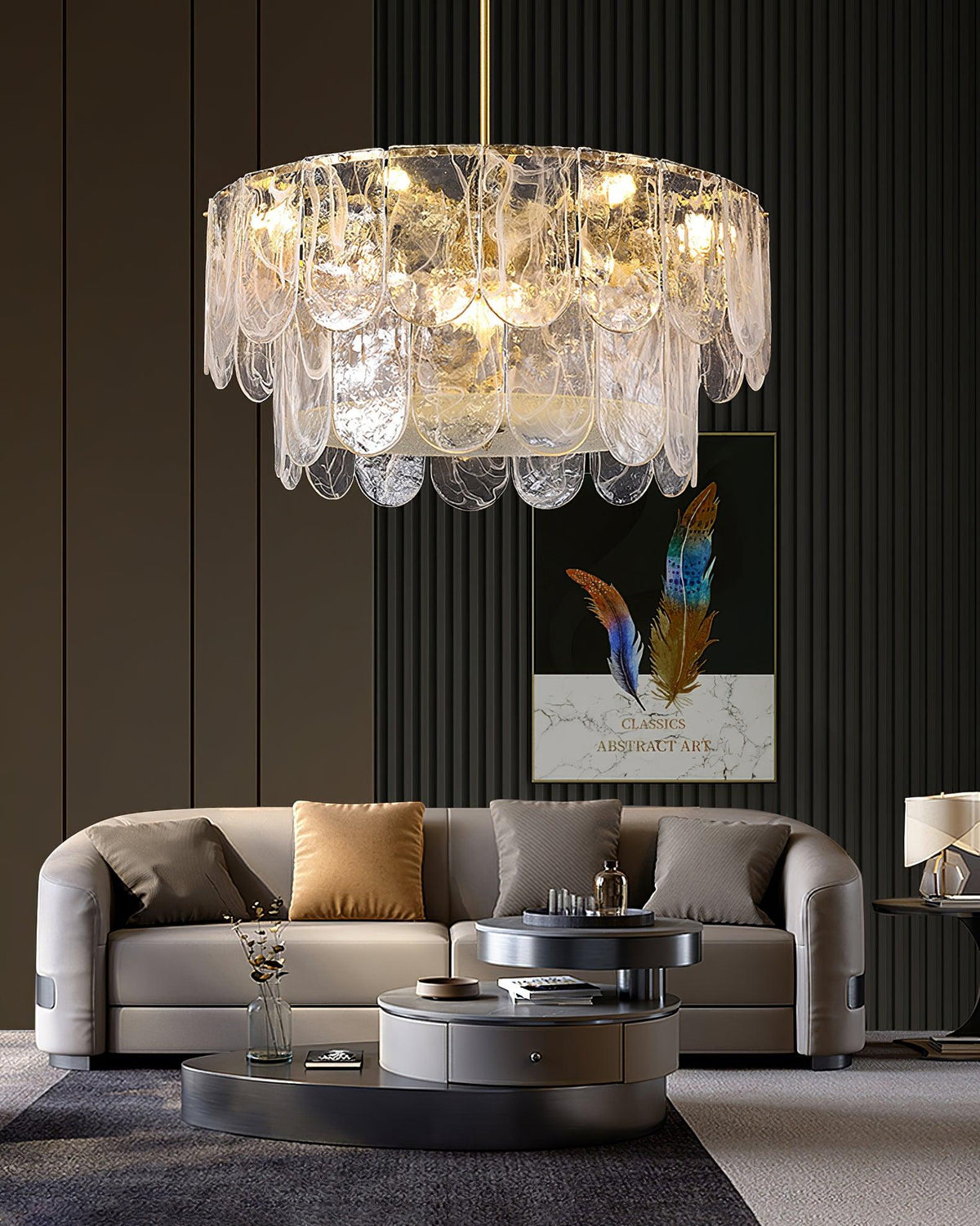 Lustra Chandelier Clásica Tradicional de Cristal