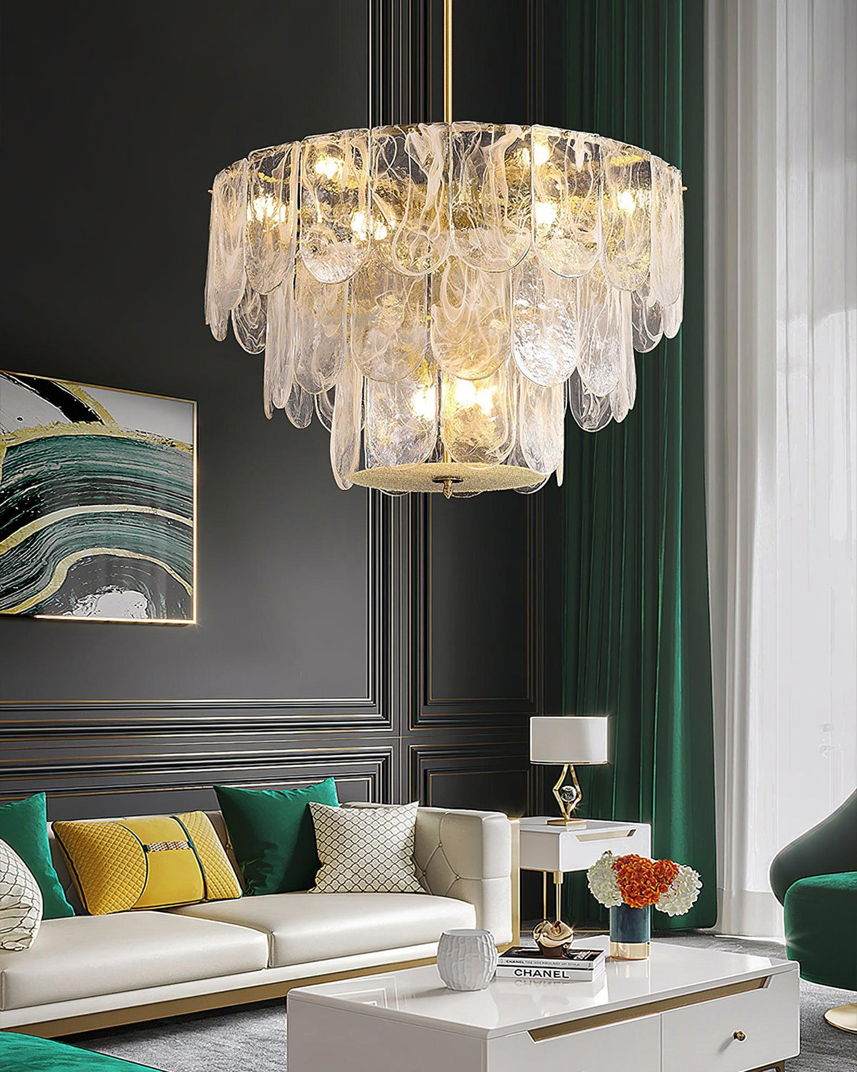 Lustra Chandelier Clásica Tradicional de Cristal