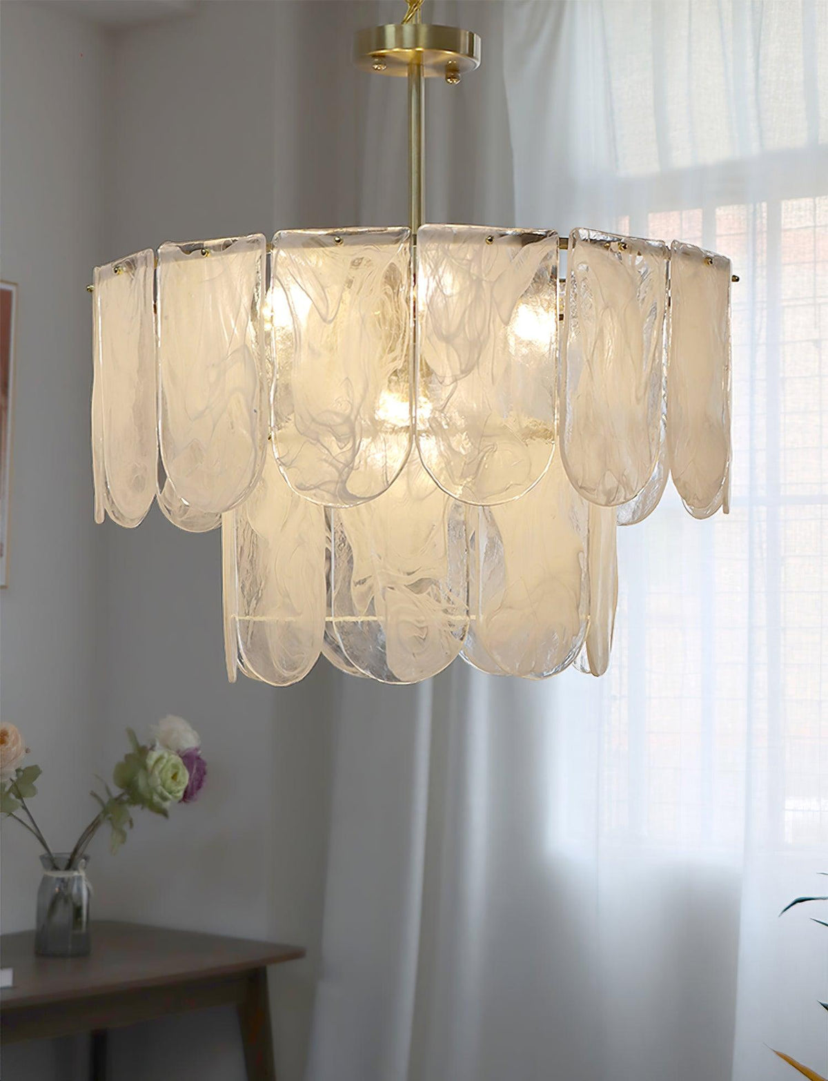 Lustra Chandelier Clásica Tradicional de Cristal