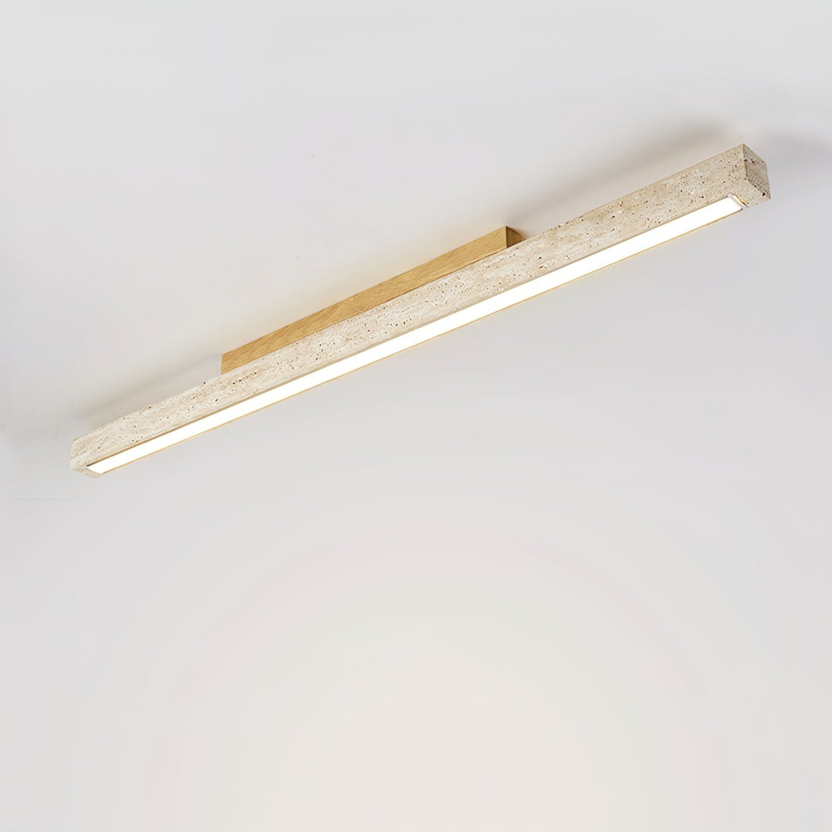 Orvenarae Luz Techo Lineal Minimalista Travertino