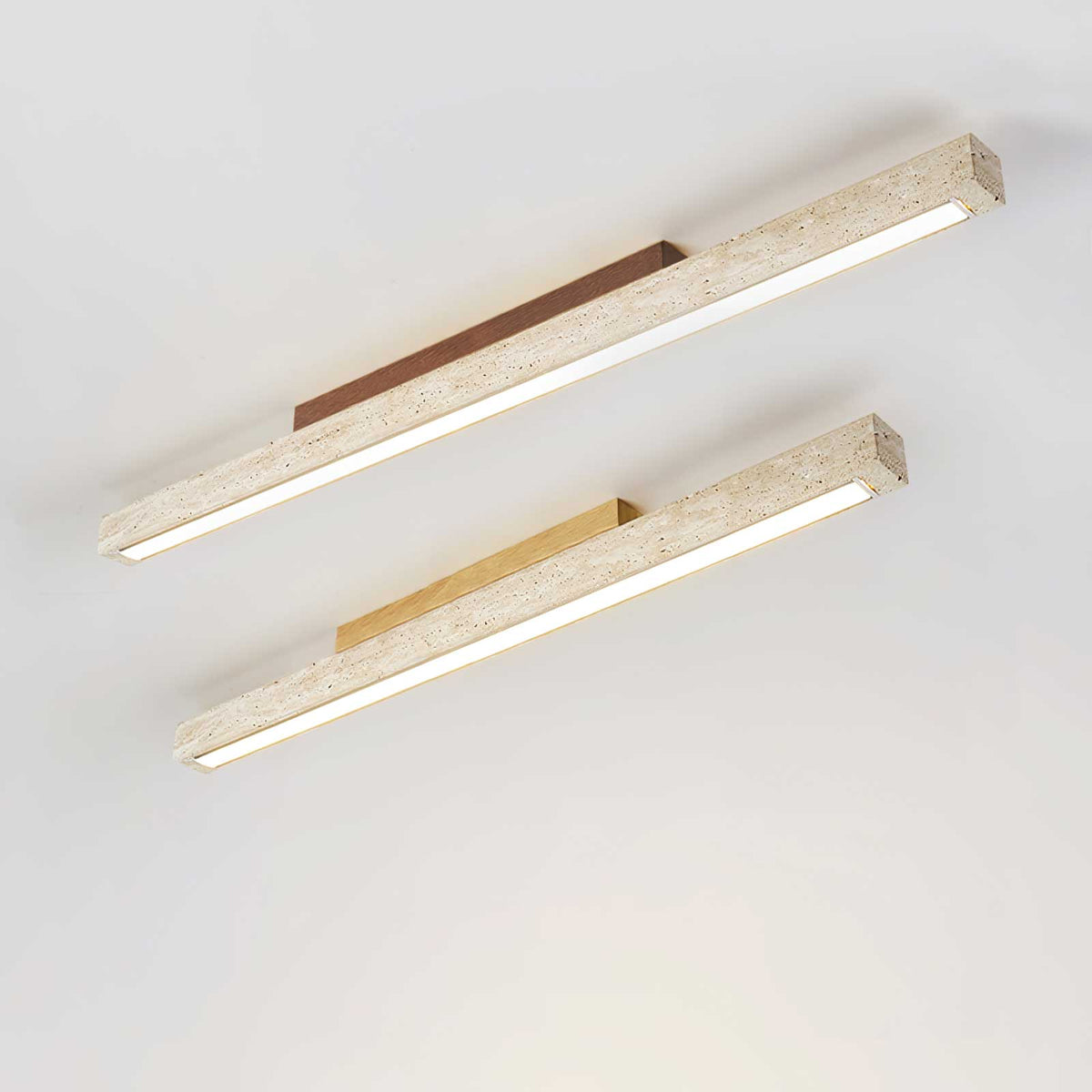 Orvenarae Luz Techo Lineal Minimalista Travertino