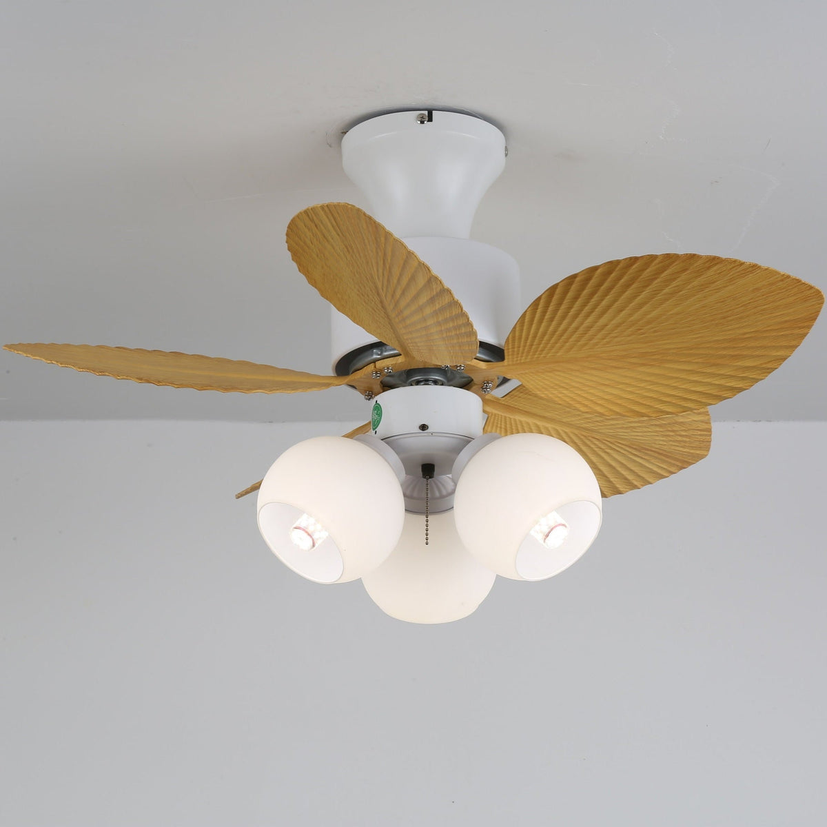 Marvella ventilador de techo con luz Vintage de madera