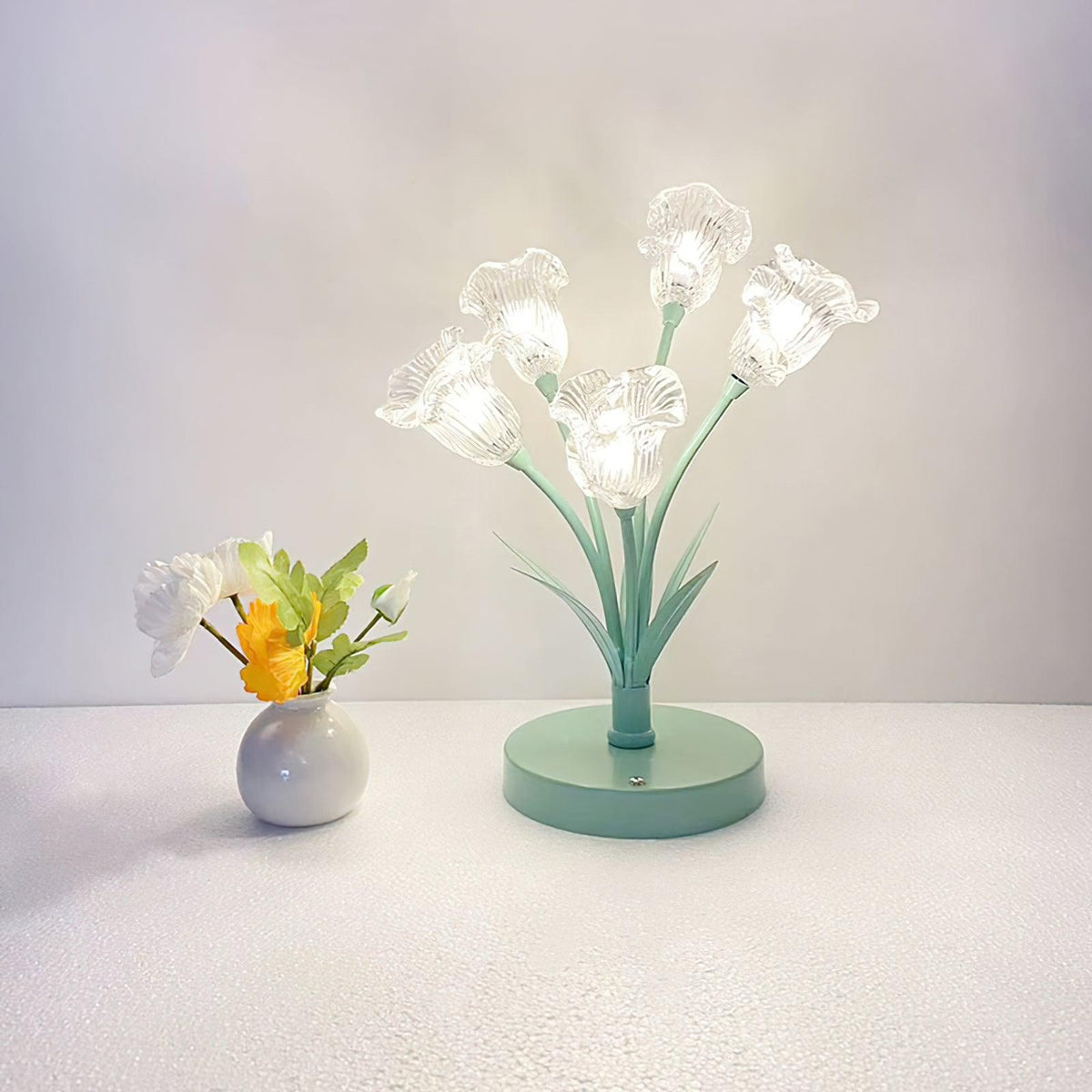Aurdoril lámpara de mesa de vidrio whimsical