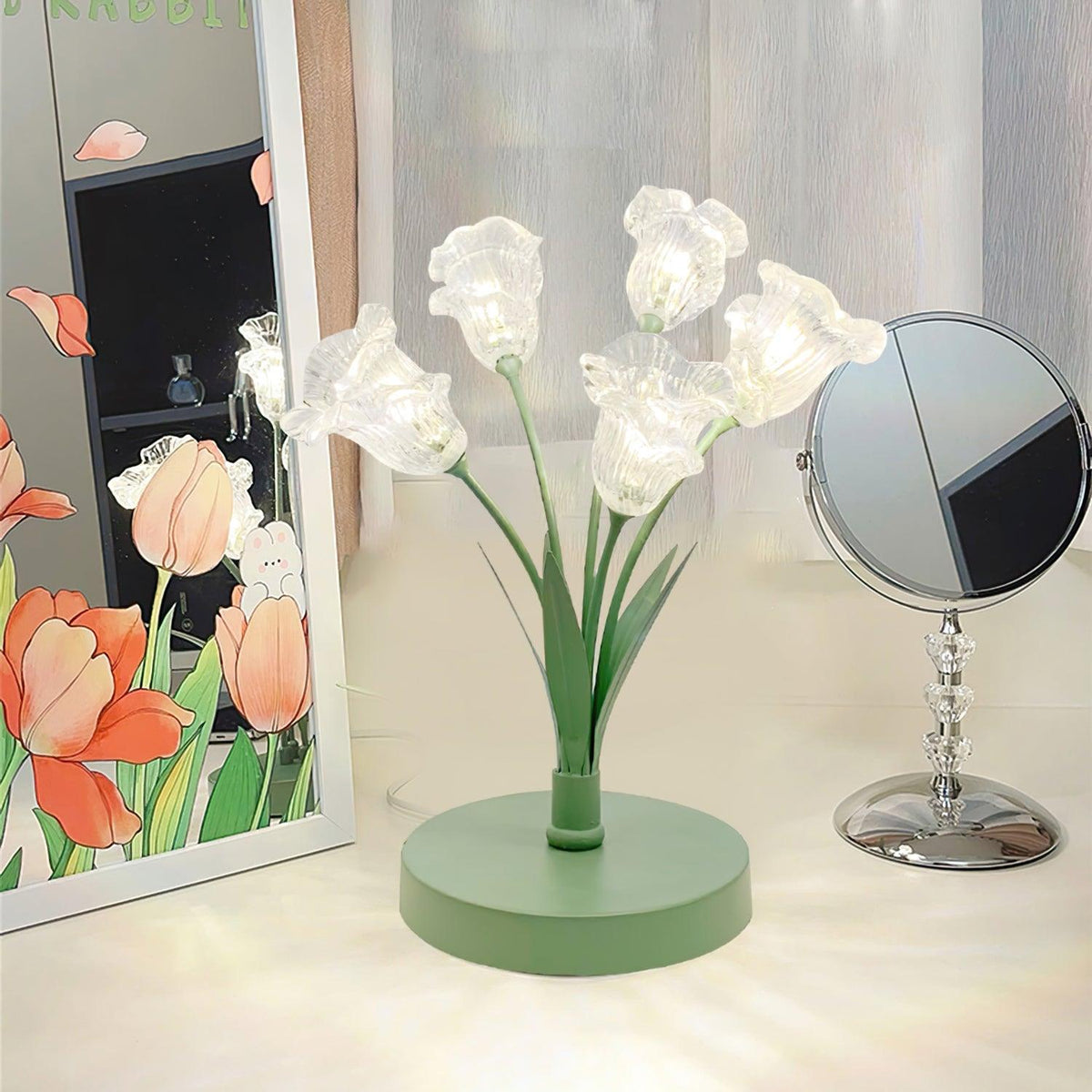 Aurdoril lámpara de mesa de vidrio whimsical