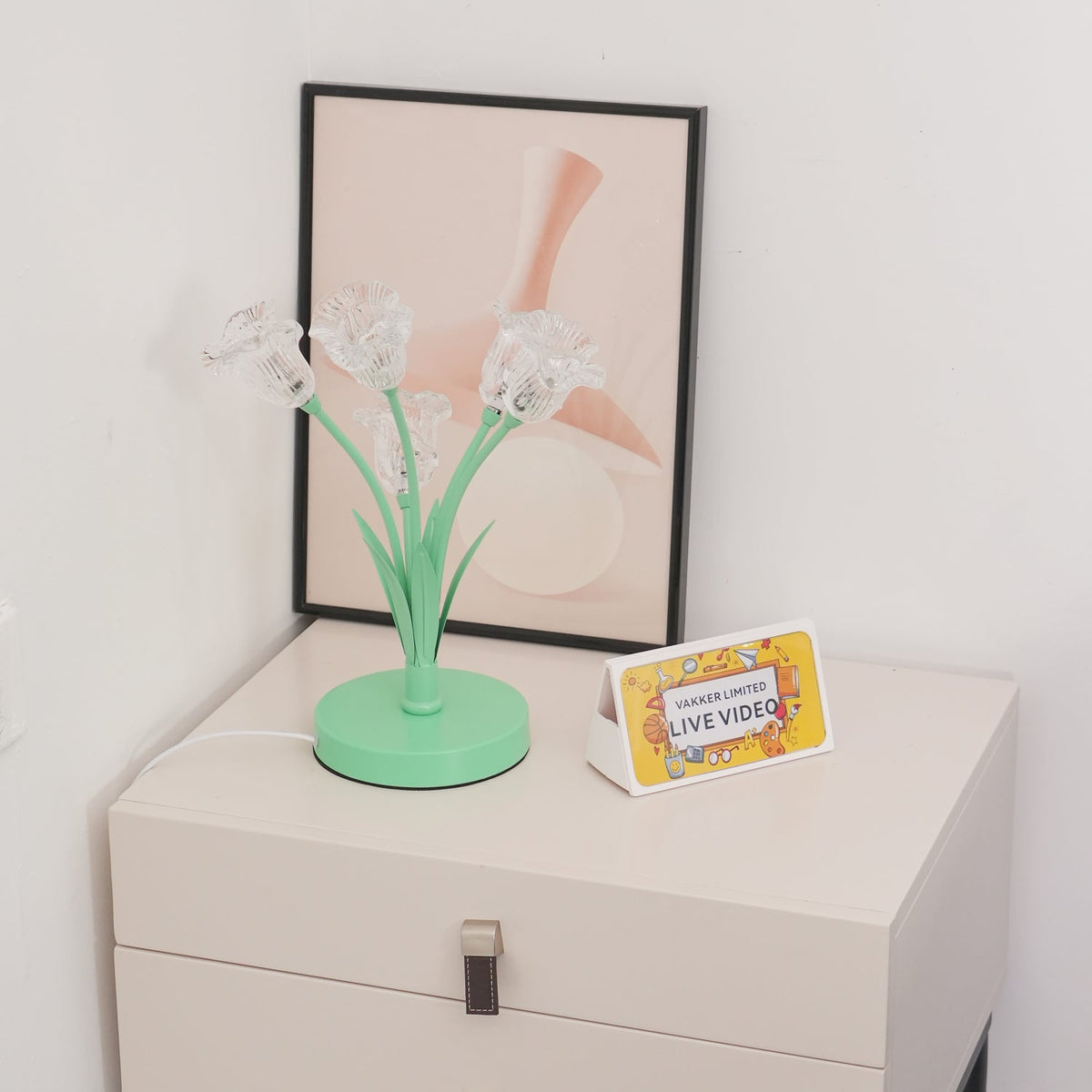 Aurdoril lámpara de mesa de vidrio whimsical