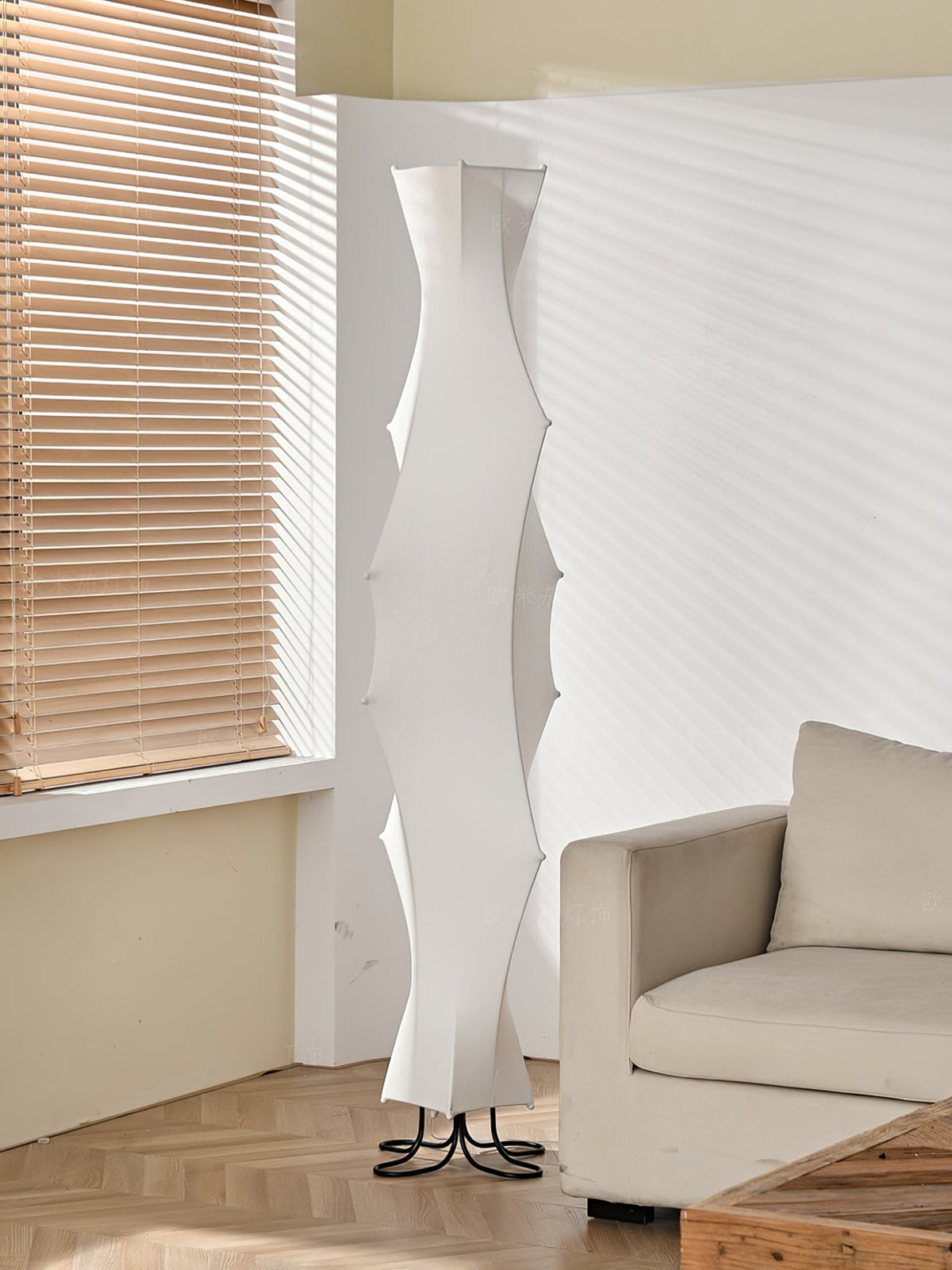 Vela Twist Silk lámpara de pie