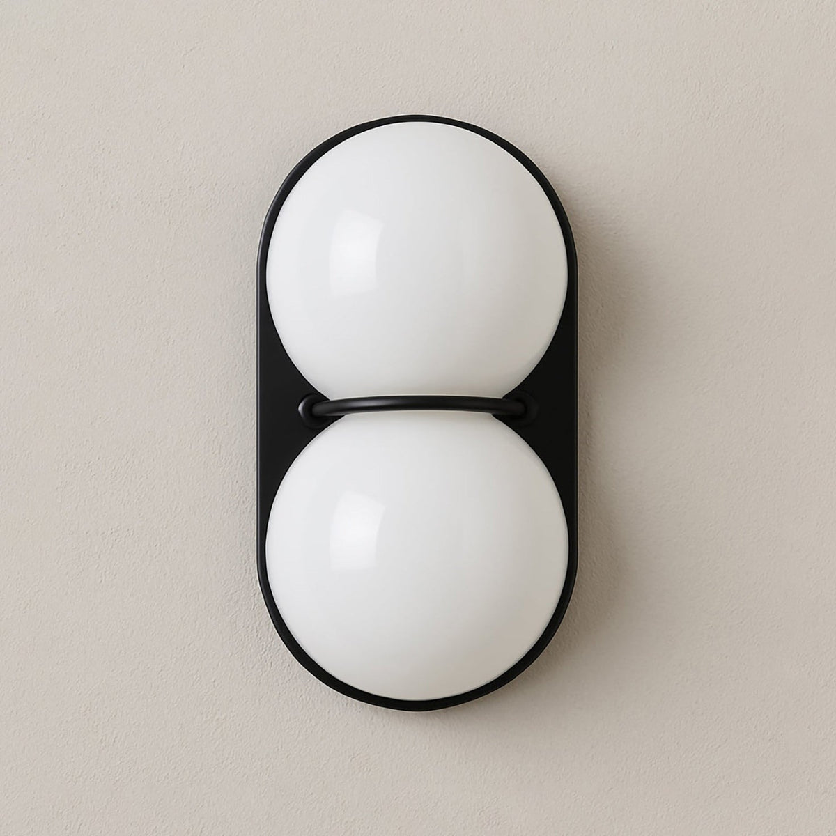 Two aplique de pared Globo vidrio