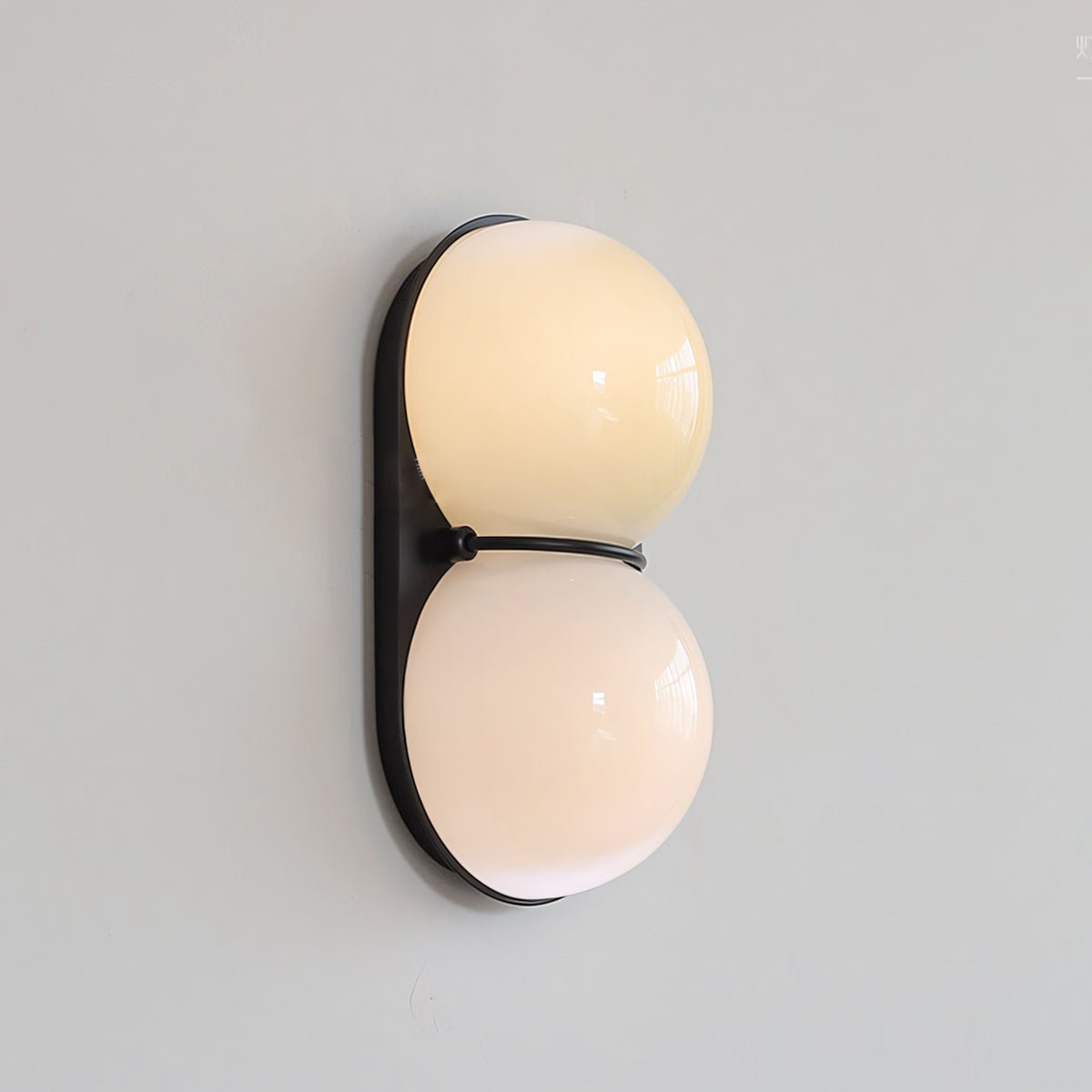 Two aplique de pared Globo vidrio