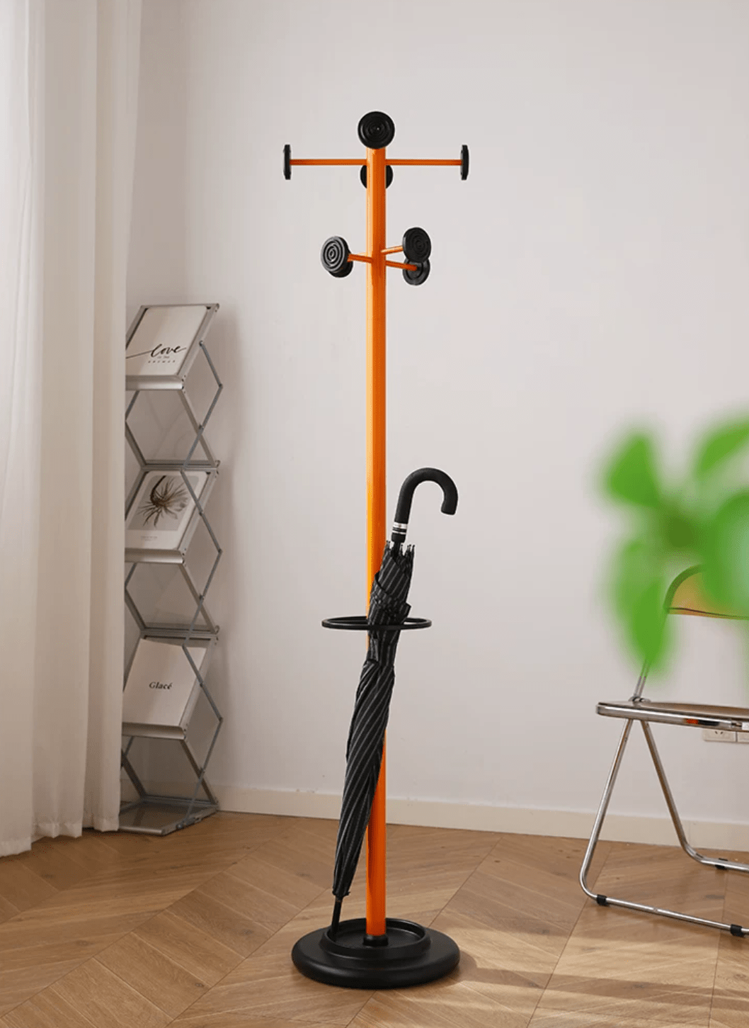 Rufian Soporte para sombrillas con perchero