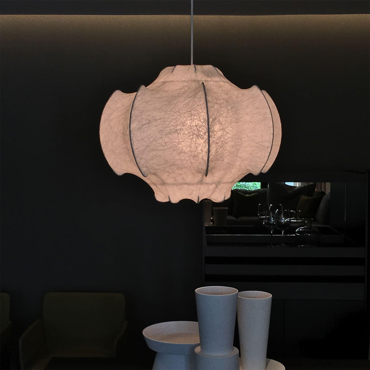 Lotus lámpara colgante minimalista de seda