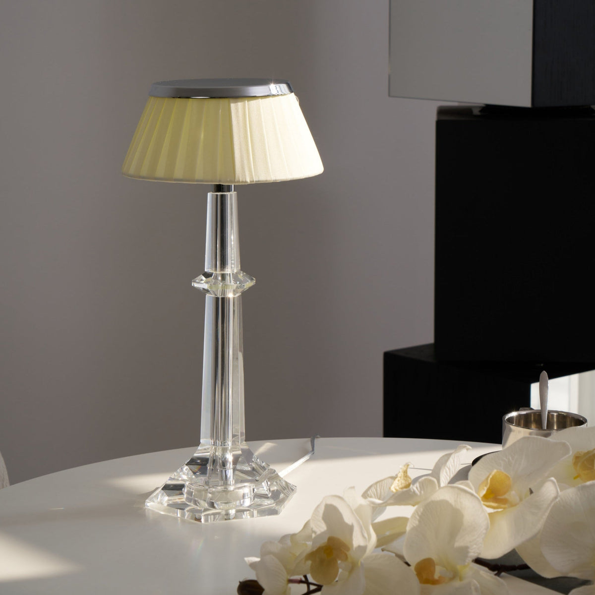 Haloza lámpara de mesa de lujo en tejido