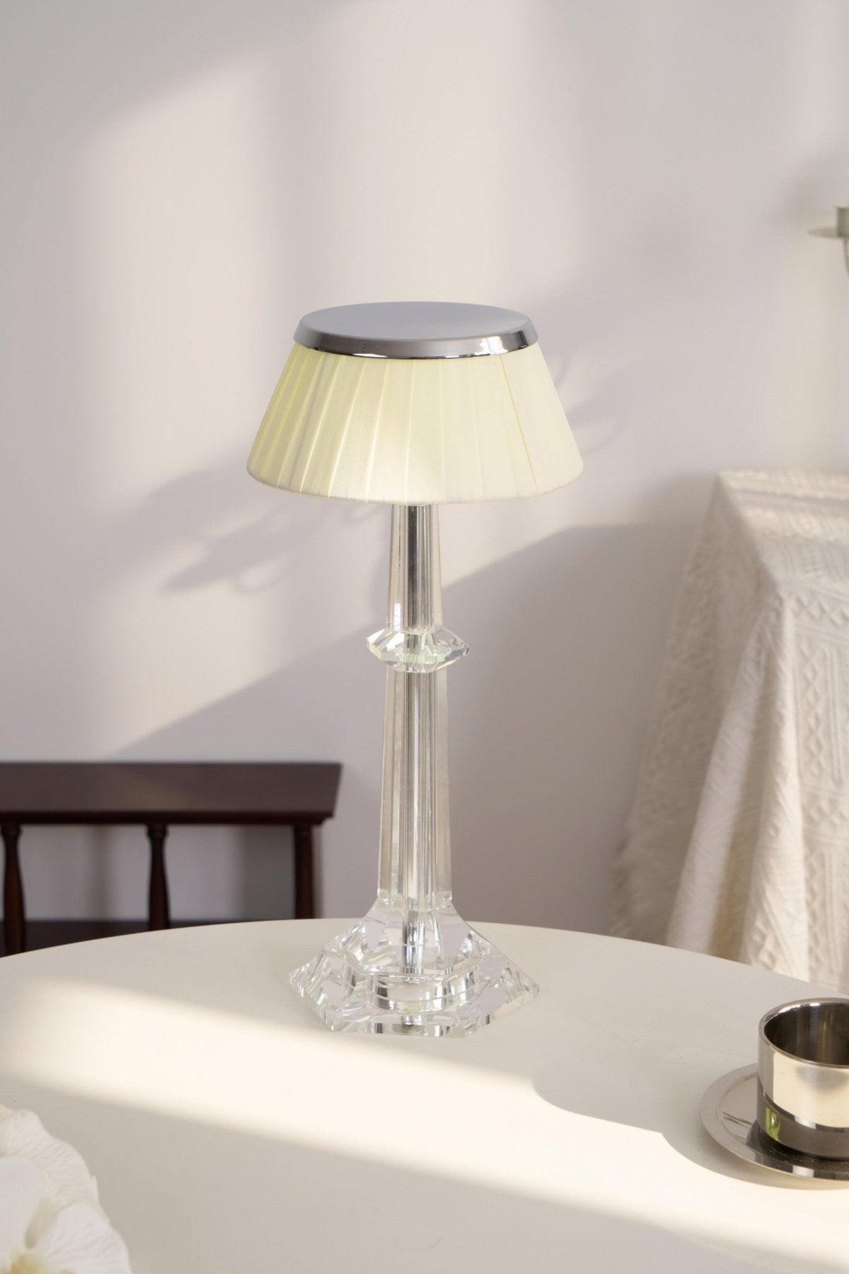 Haloza lámpara de mesa de lujo en tejido