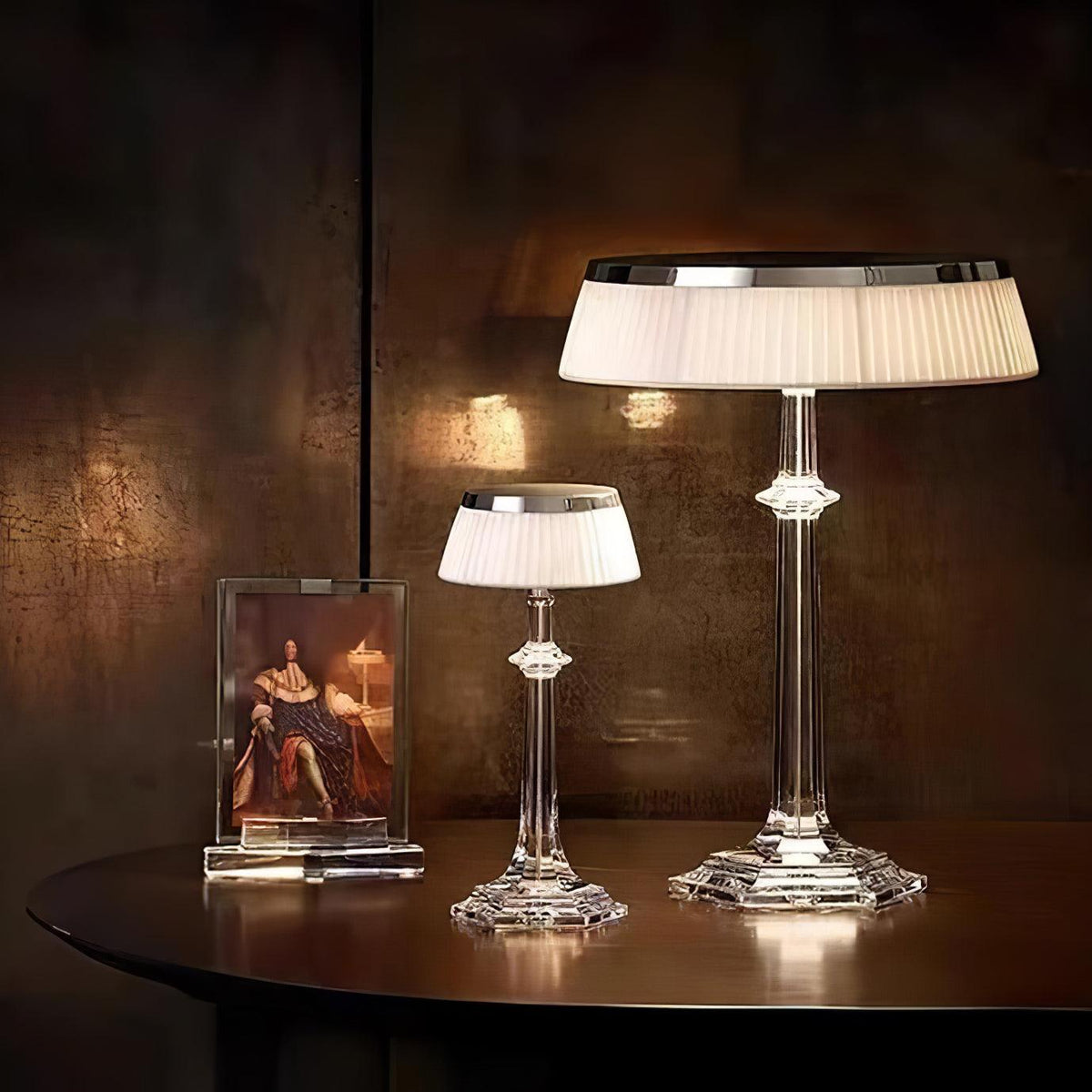Haloza lámpara de mesa de lujo en tejido