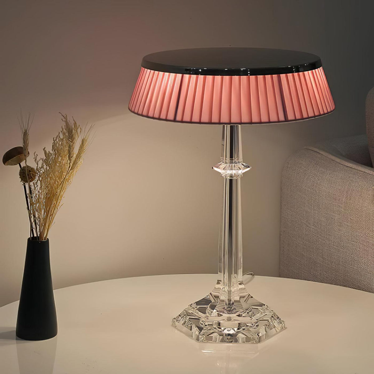 Haloza lámpara de mesa de lujo en tejido