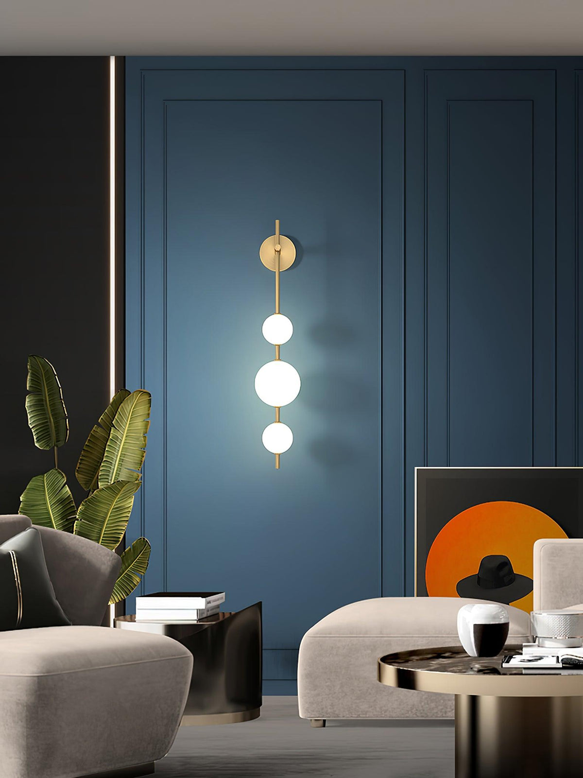 Ilraeia aplique de pared con globo vertical enchufable