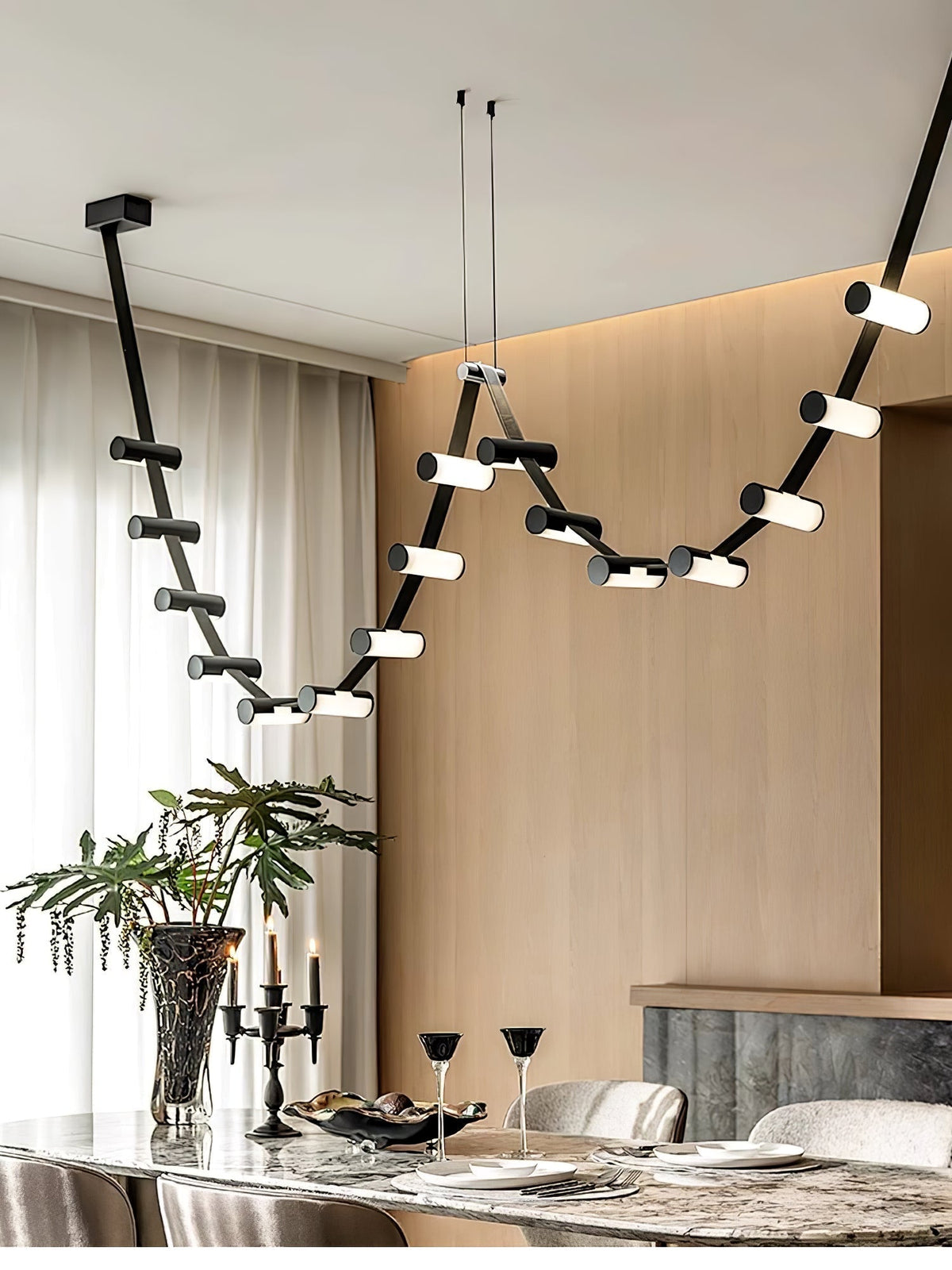 Flexura lámpara colgante modular con carril ajustable
