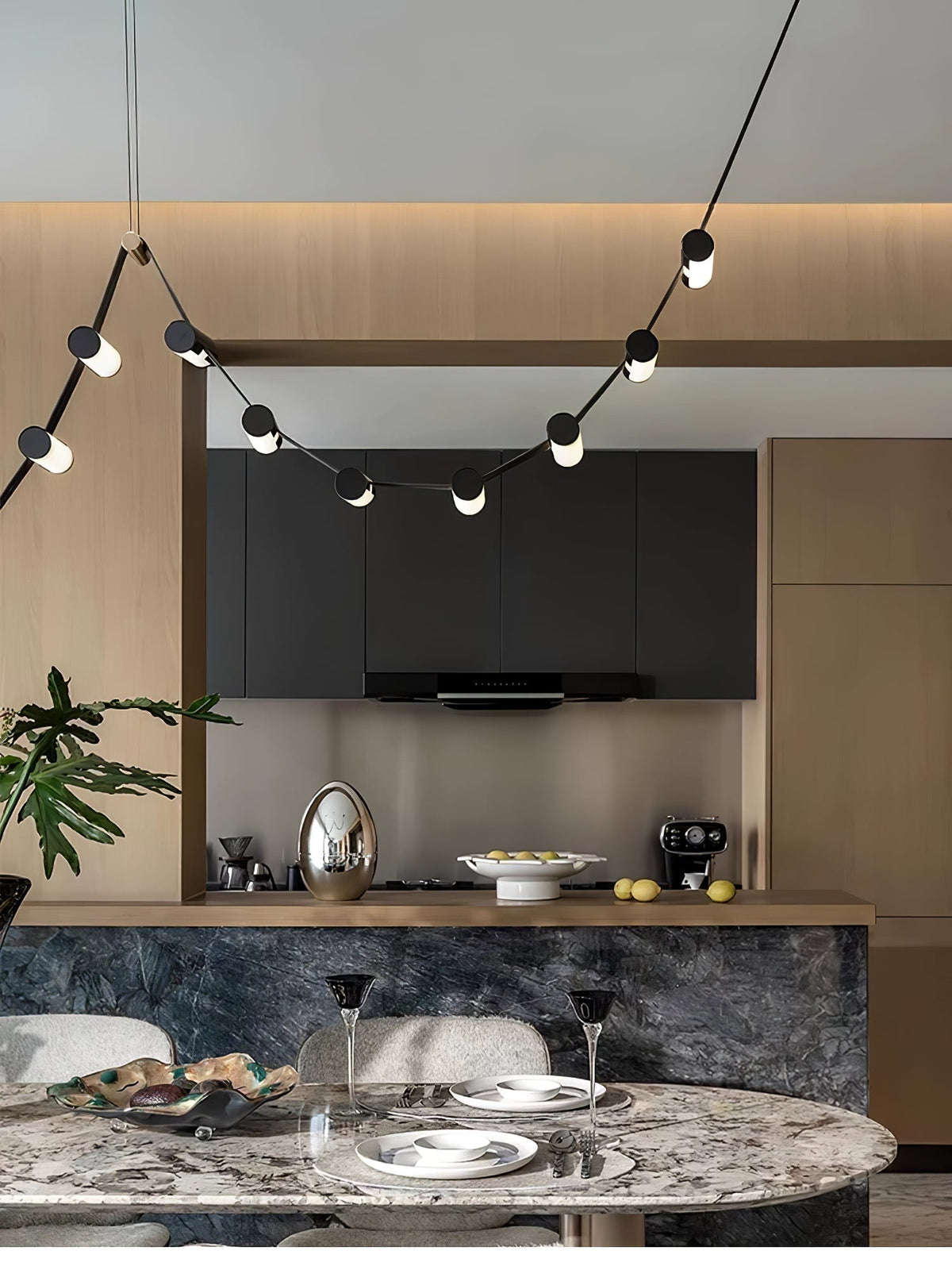 Flexura lámpara colgante modular con carril ajustable