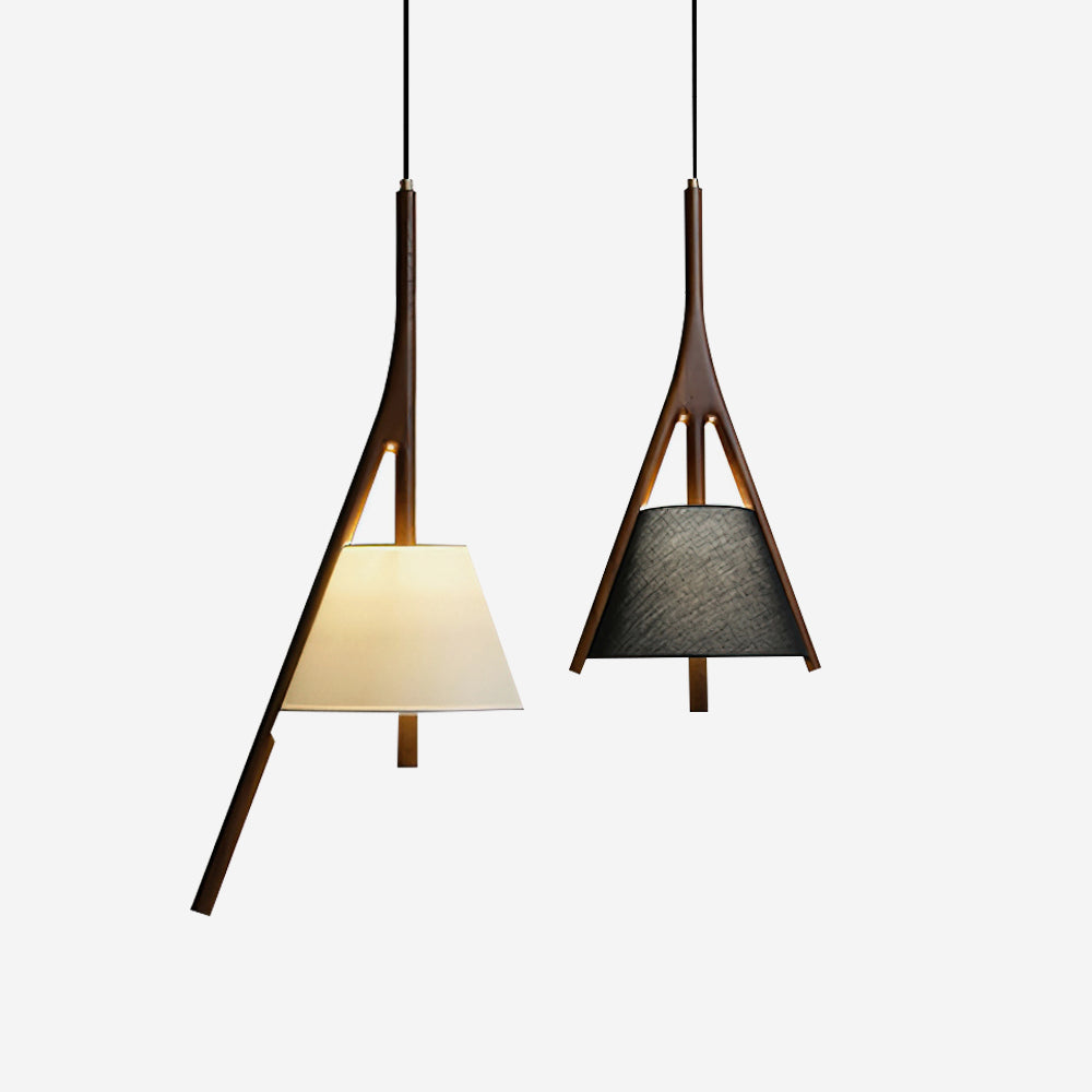 Zovenarae lámpara colgante triangular de madera
