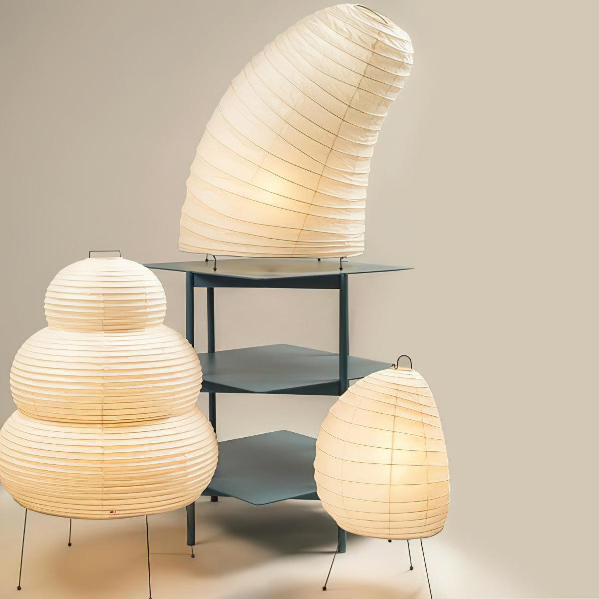 Tranquilux lámpara de mesa de papel inspirada en Japón