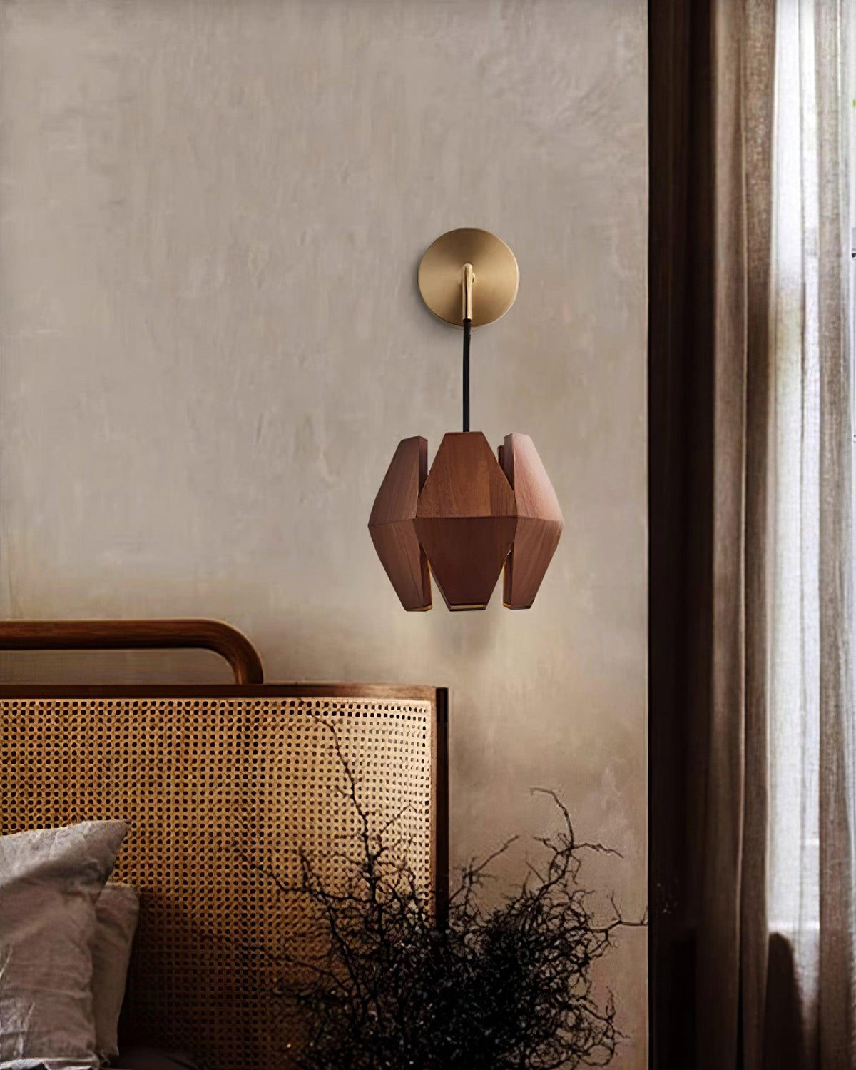 Aplique de pared Geométrico de madera minimalista nórdico