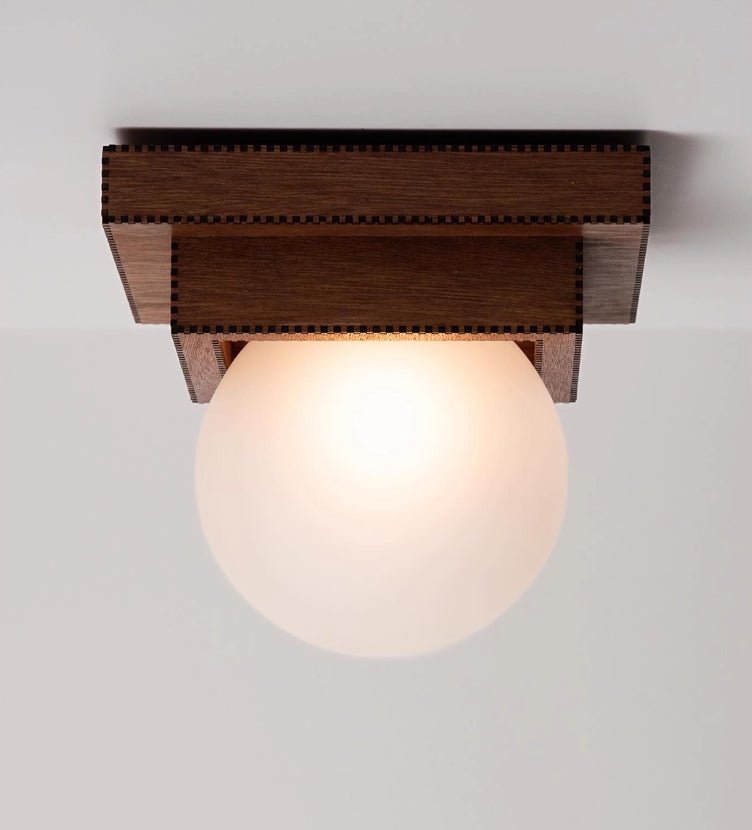 Luna aplique de pared con globos de madera esfera