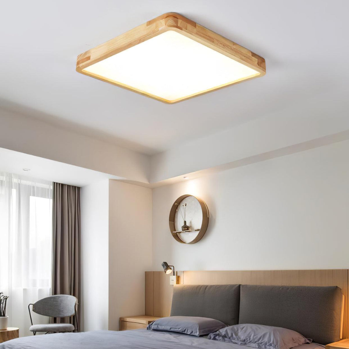 Aldalaya lámpara de techo Geométrica LED de madera