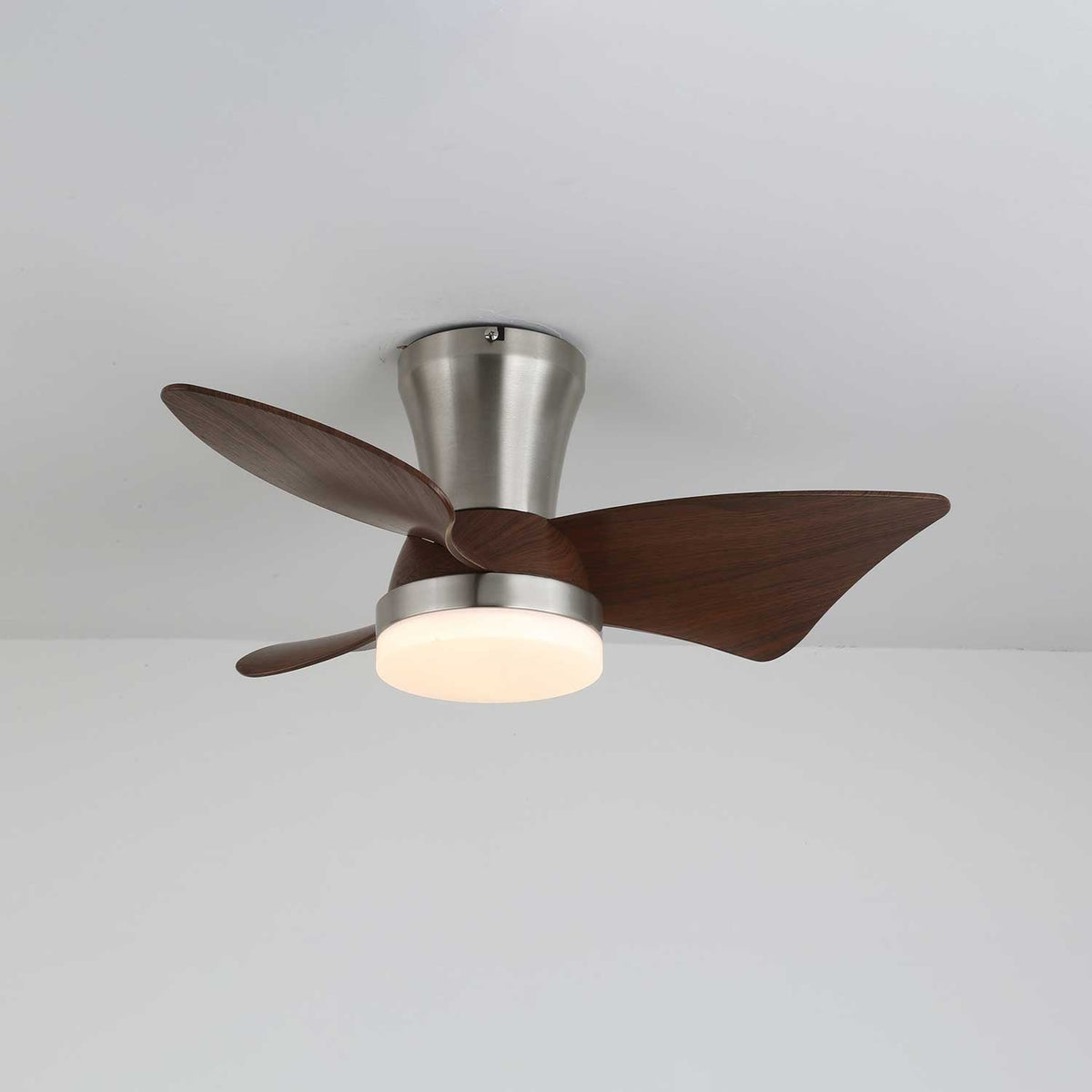 Aldivora ventilador de techo con luz moderno de madera