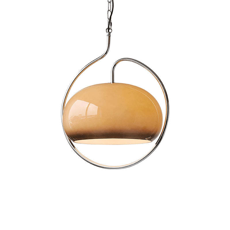 Valentina Vintage Retro Semicircular Metal/Vidrio Lámpara Colgante