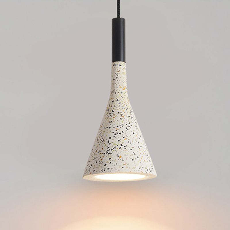 Arisha Nórdica Geométrica Cemento/Metal Lámpara Colgante Blanca