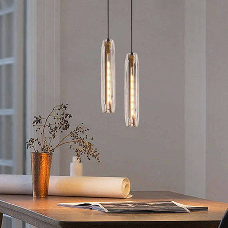 Arisha Moderna Minimalista Tubo Vidrio/Metal Lámpara Colgante