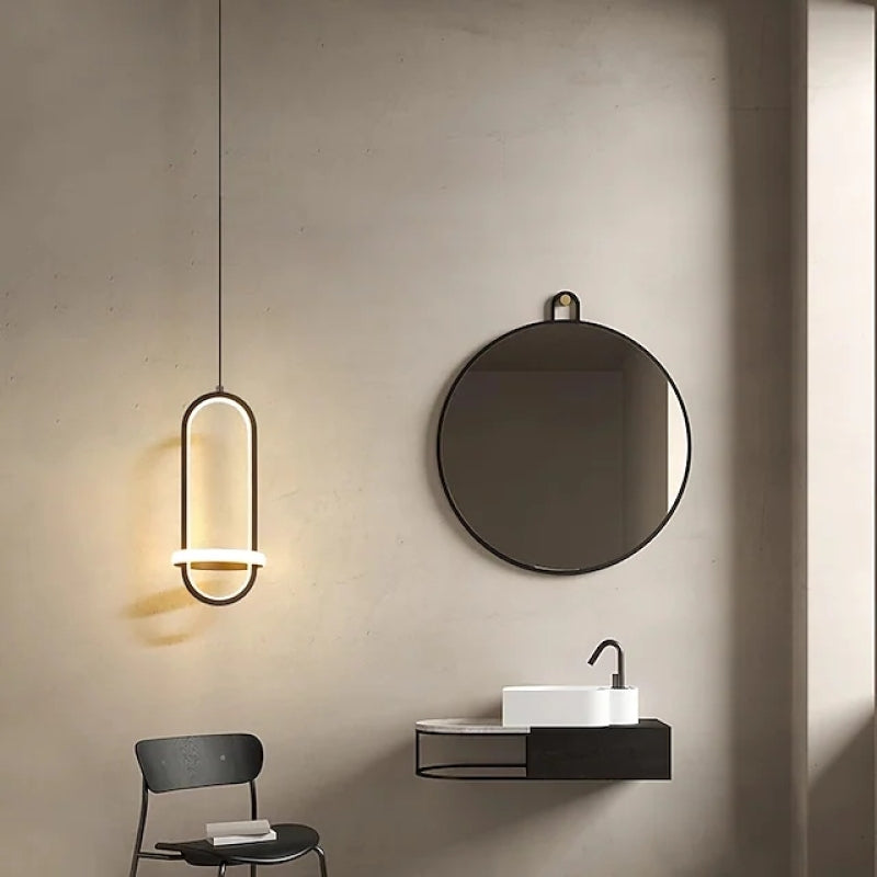 Arisha Moderna Minimalista Metal Lámparas Colgante Negra/Ora