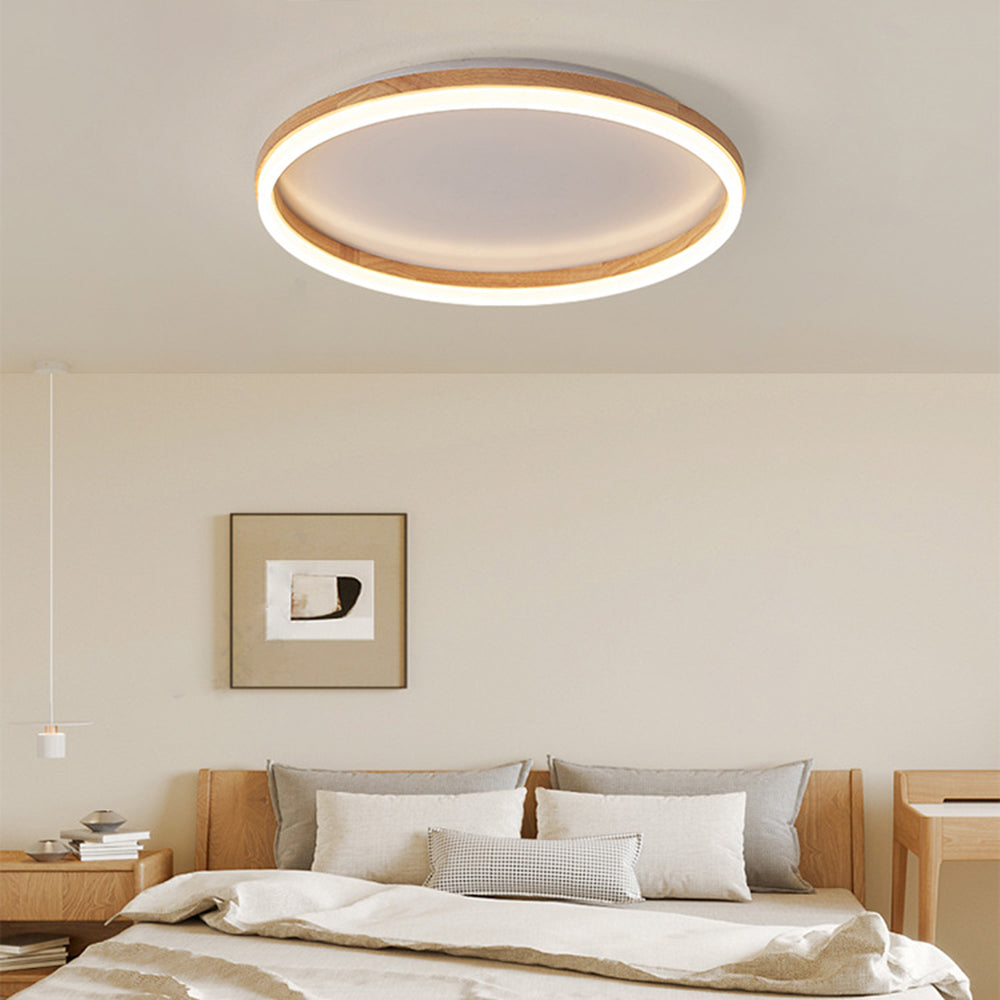 Muto Moderna Minimalista Acrílico Lámpara de Techo Madera