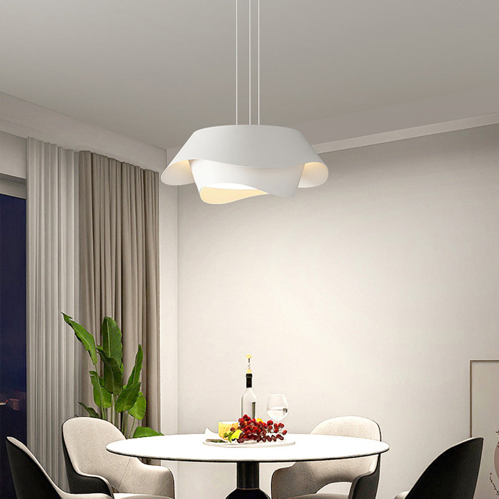 Arisha Moderna Diseño Minimalista Metal Lámpara Colgante Blanca