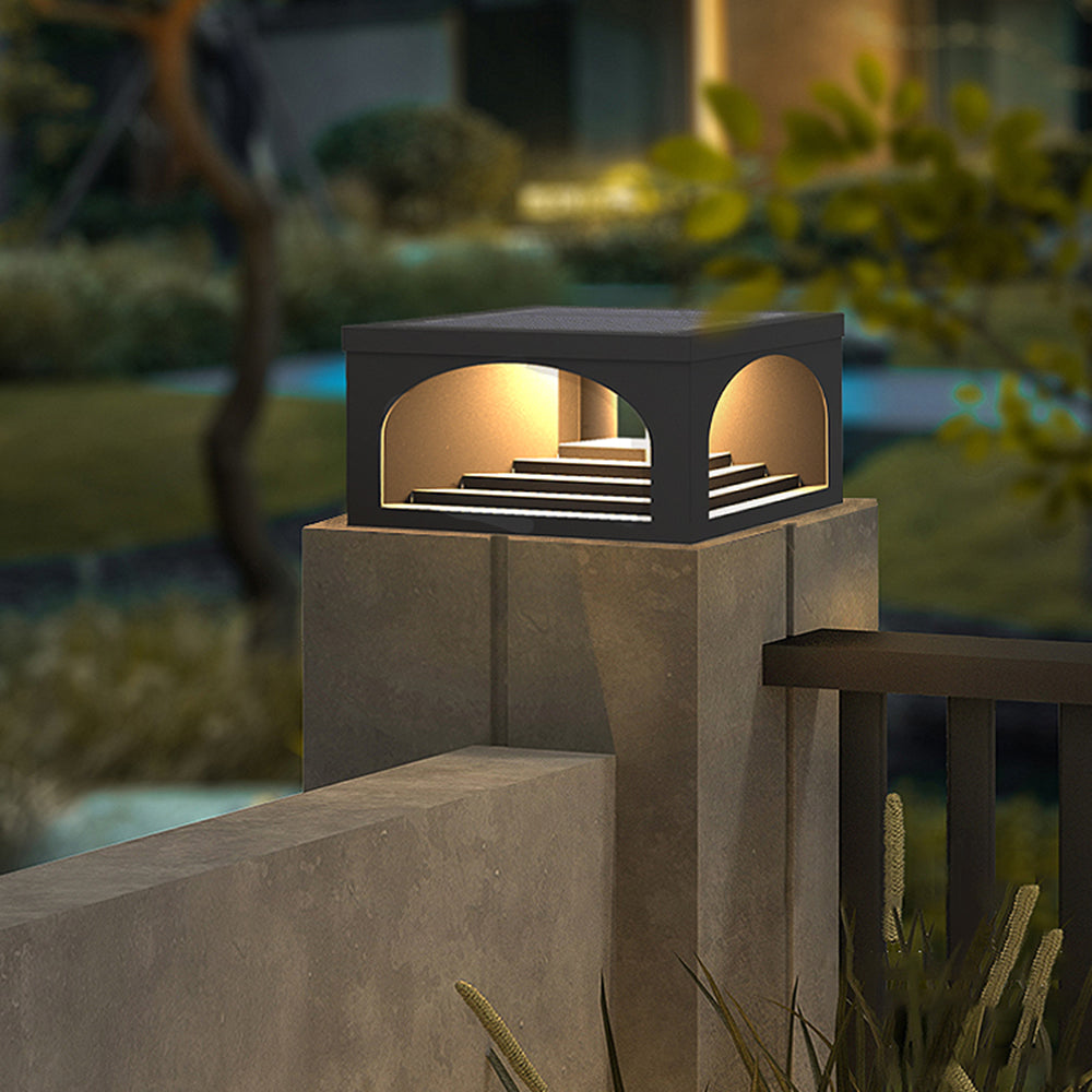 Ray Moderna Lámpara Exterior Solar Metal Patio