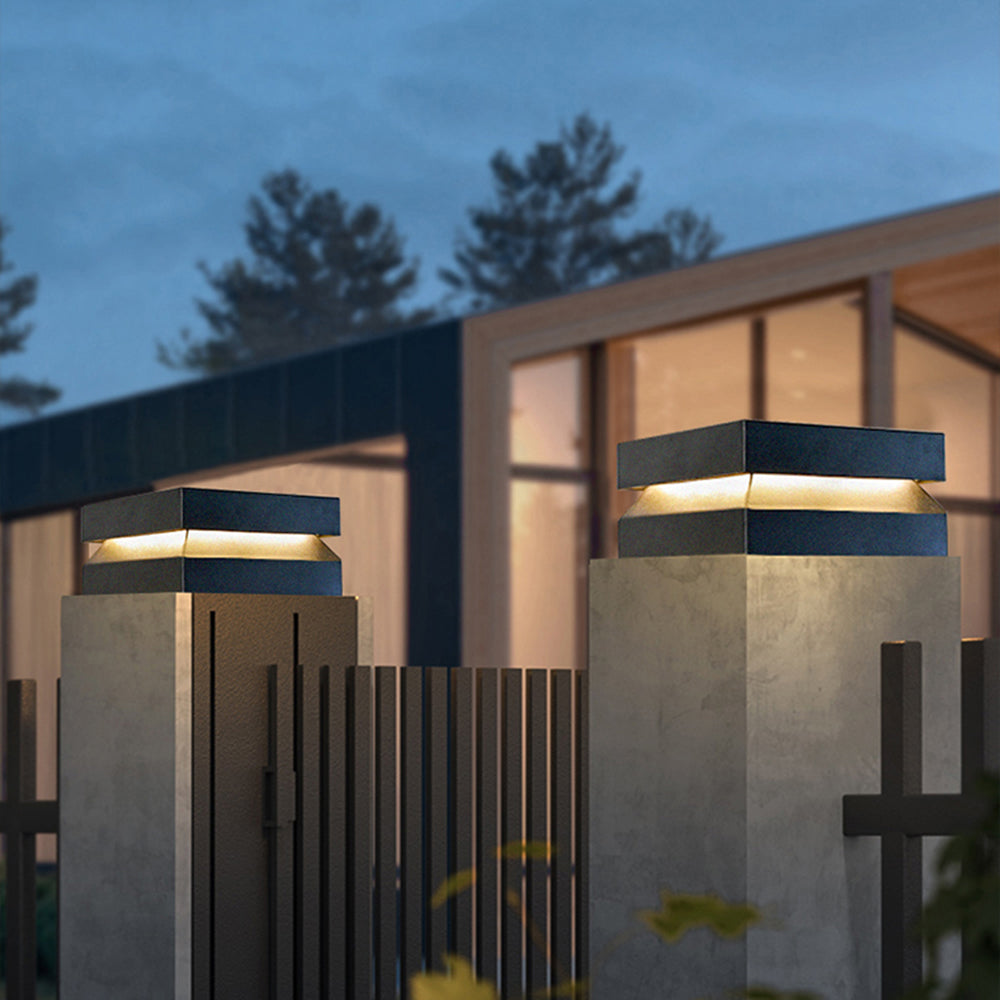 Ray Diseño Lámpara Exterior Cubo Metal Patio Jardín