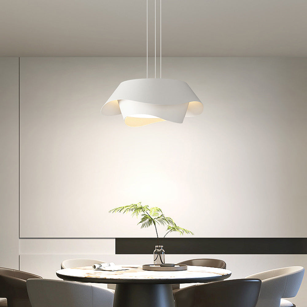 Arisha Moderna Diseño Minimalista Metal Lámpara Colgante Blanca