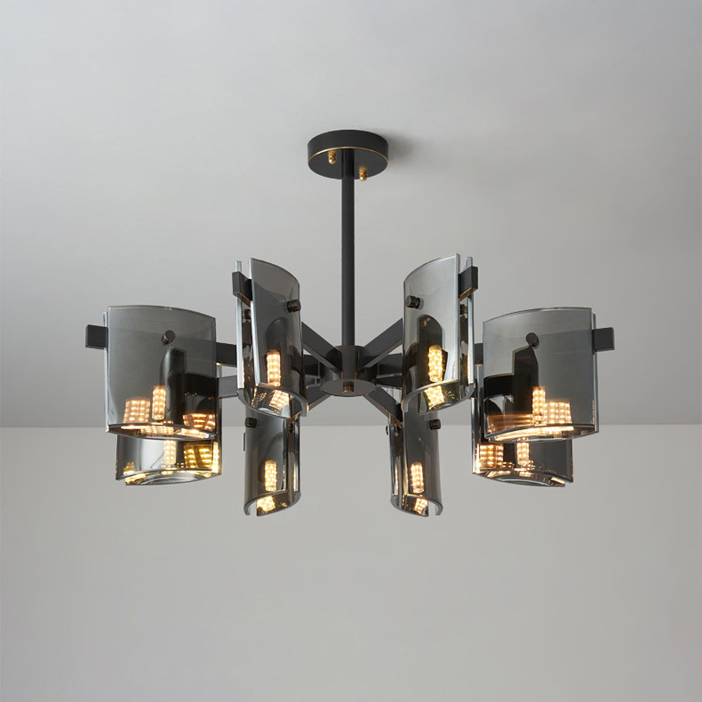 Arisha Minimalista Metal/Vidrio Lámpara Colgante Negra/Oro