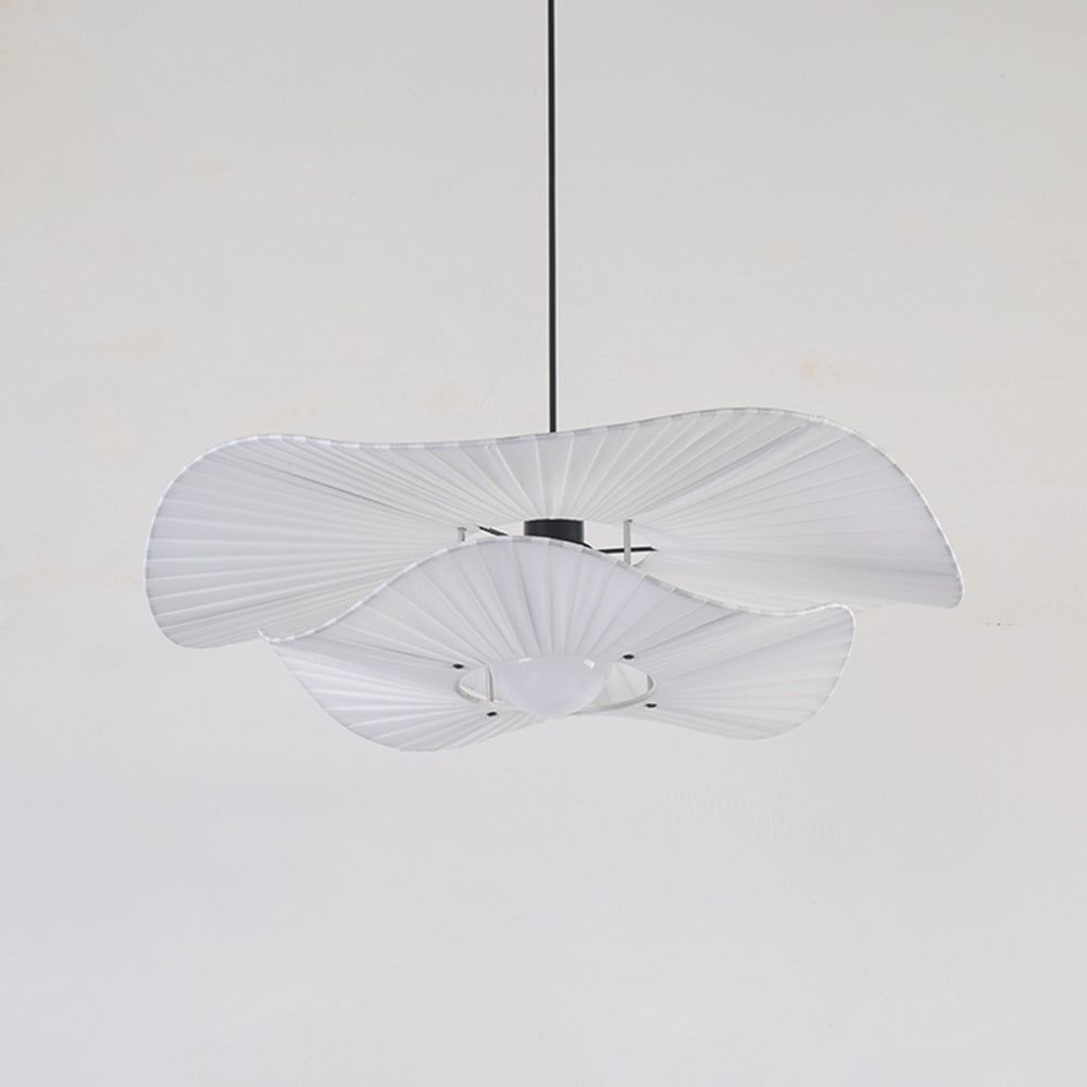 Ritta Irregular Metal/Tela Lámpara Colgante Blanca