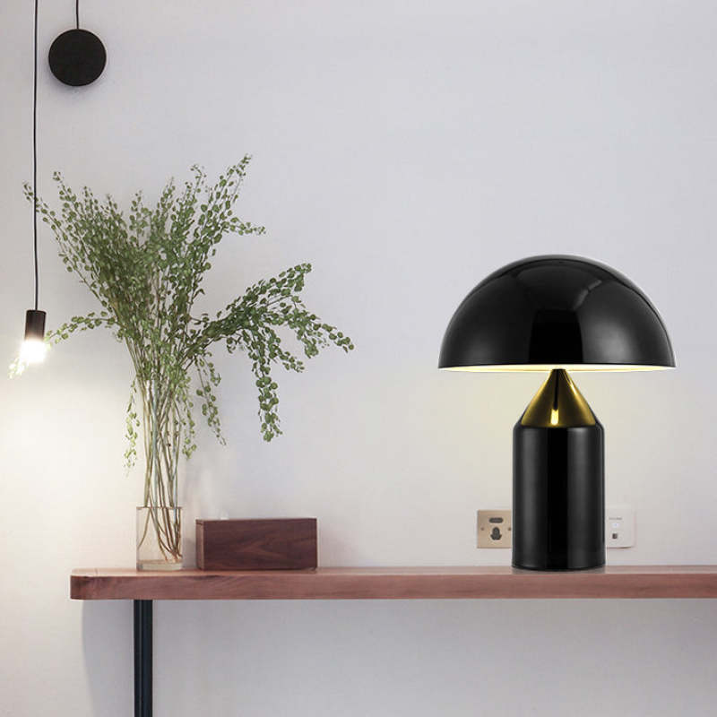 Arisha Moderna Minimalista Metal Lámpara de Mesa Negra/Blanca/Dorada