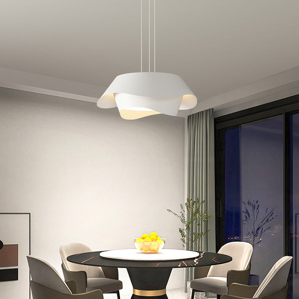 Arisha Moderna Diseño Minimalista Metal Lámpara Colgante Blanca