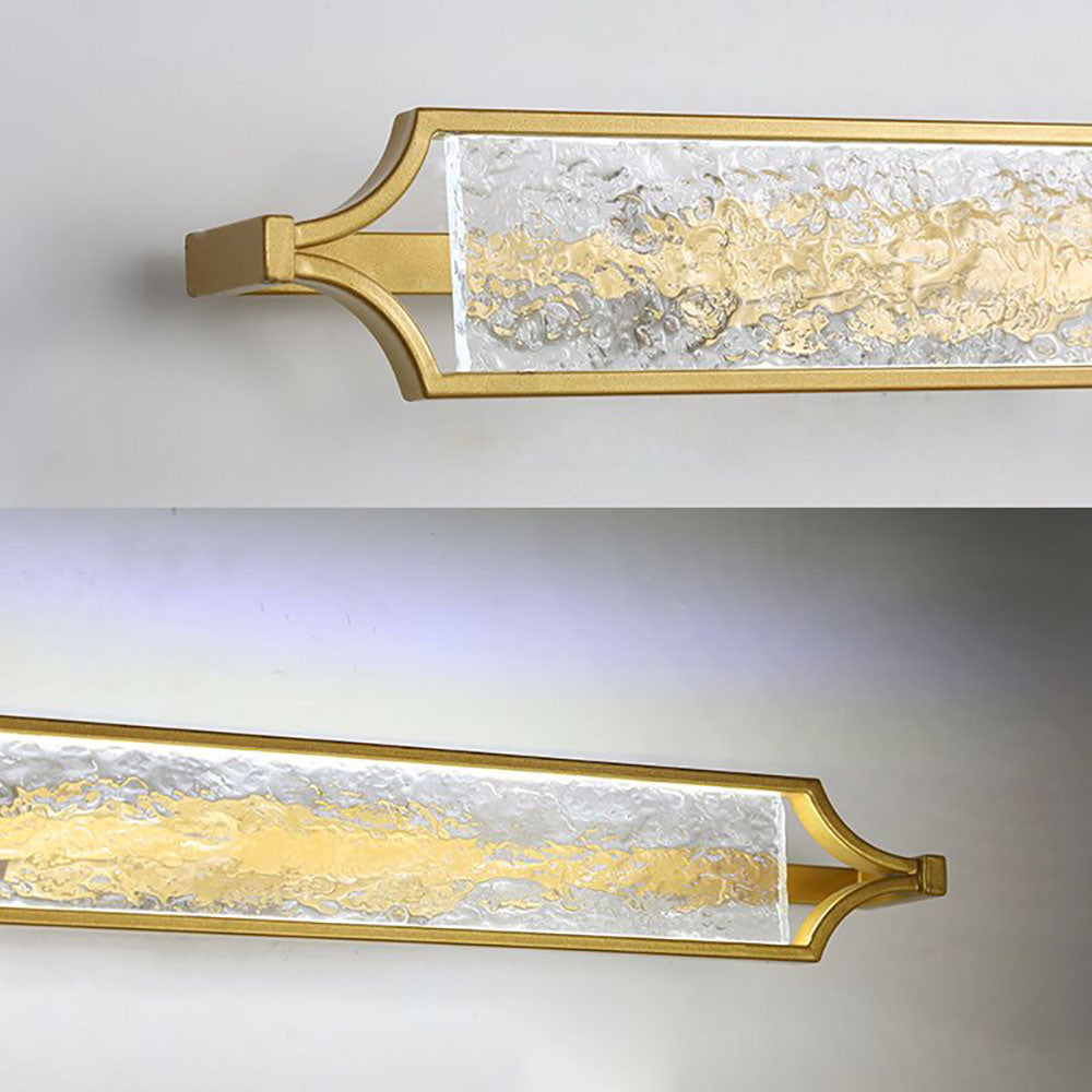 Arisha Moderno Diseño Lineal Metal/Acrílico Aplique de Pared Blanco/Dorado