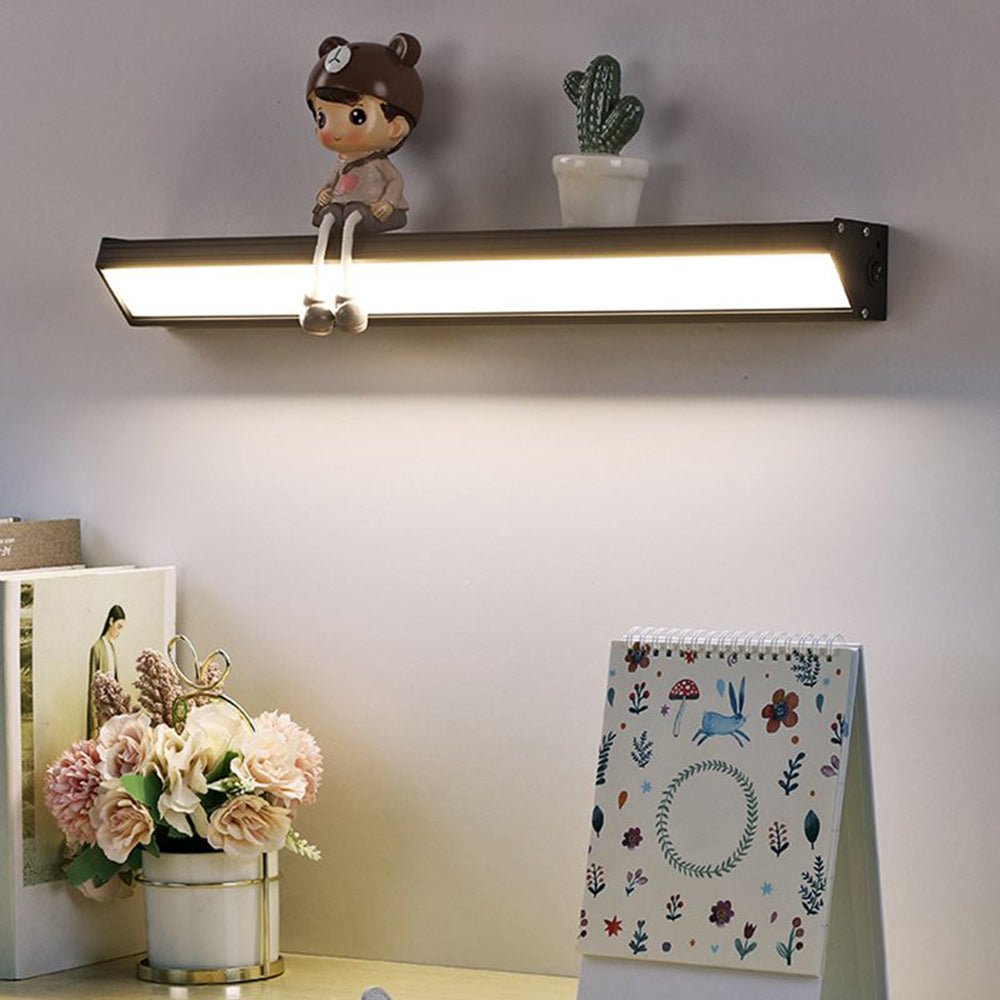 Ray Minimalista Rectángular Metal/Acrílico Aplique de Pared Negro/Blanco