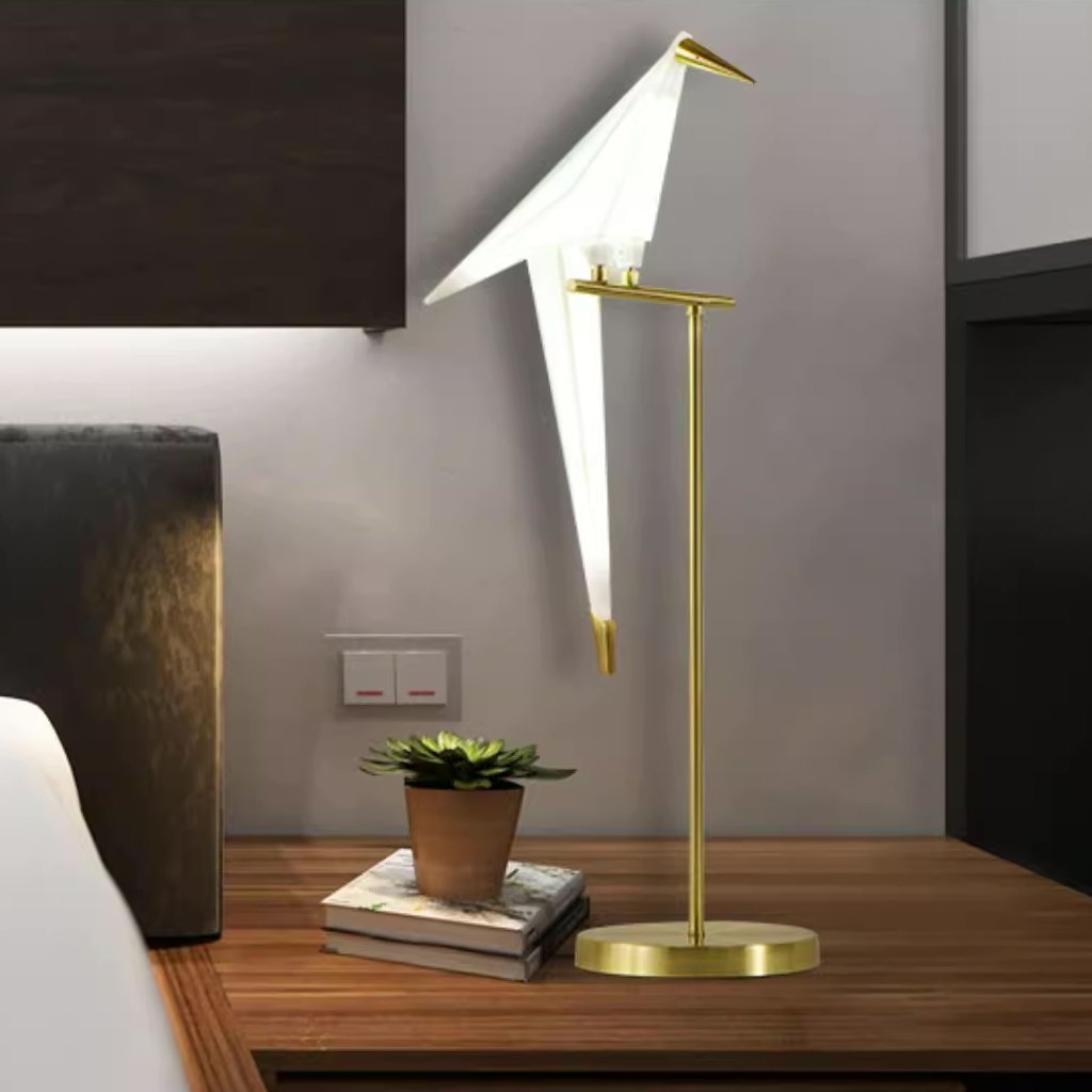 Mira Moderna Geométrico Metal/Acrílico LED Lámpara de Pie Blanca