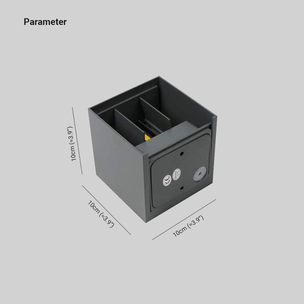 Ray Moderno Doble Foco Metal Aplique de Pared Exterior Negro/Blanco