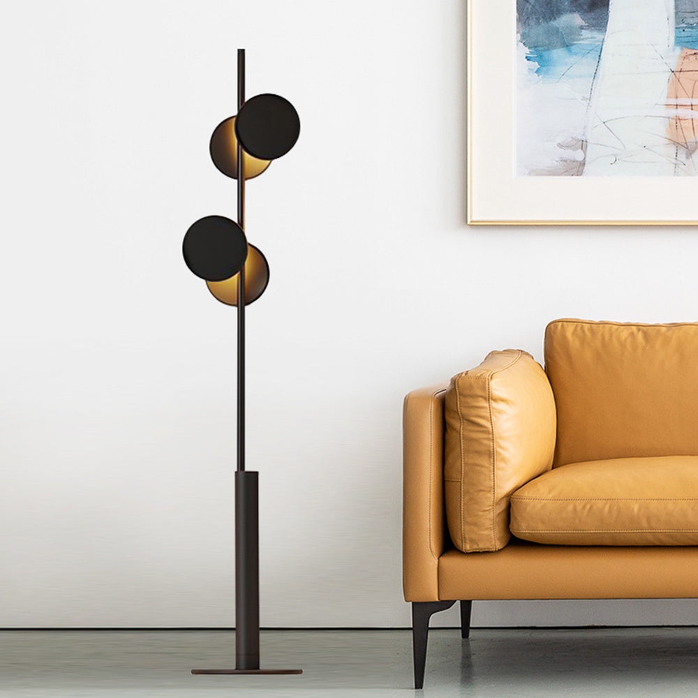 Mira Moderna Diseño Metal LED Lámpara de Pie Negra