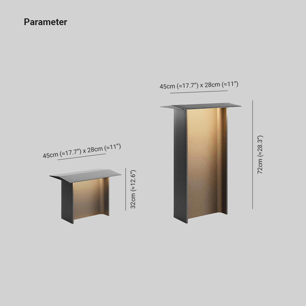 Ray Moderno Rectangular Metal Acrílico Solar Lámpara Exterior