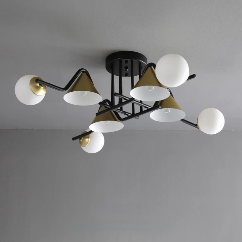 Arisha Inusual LED Lámpara de Techo Metal/Vidrio Dormitorio/Salón