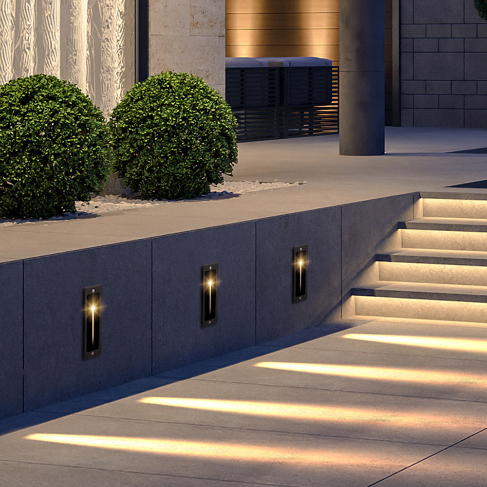 Ray Minimalista Rectangular Metal Aplique Exterior Patio