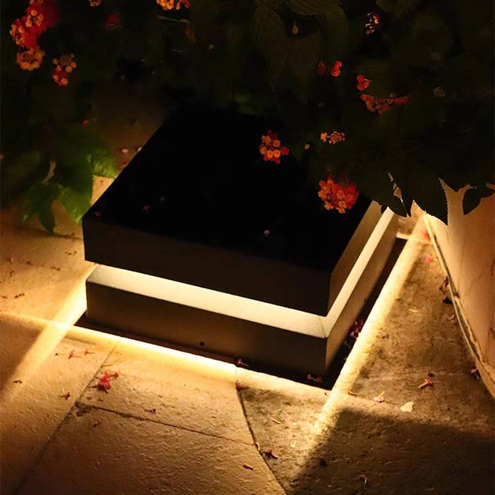 Ray Diseño Lámpara Exterior Cubo Metal Patio Jardín